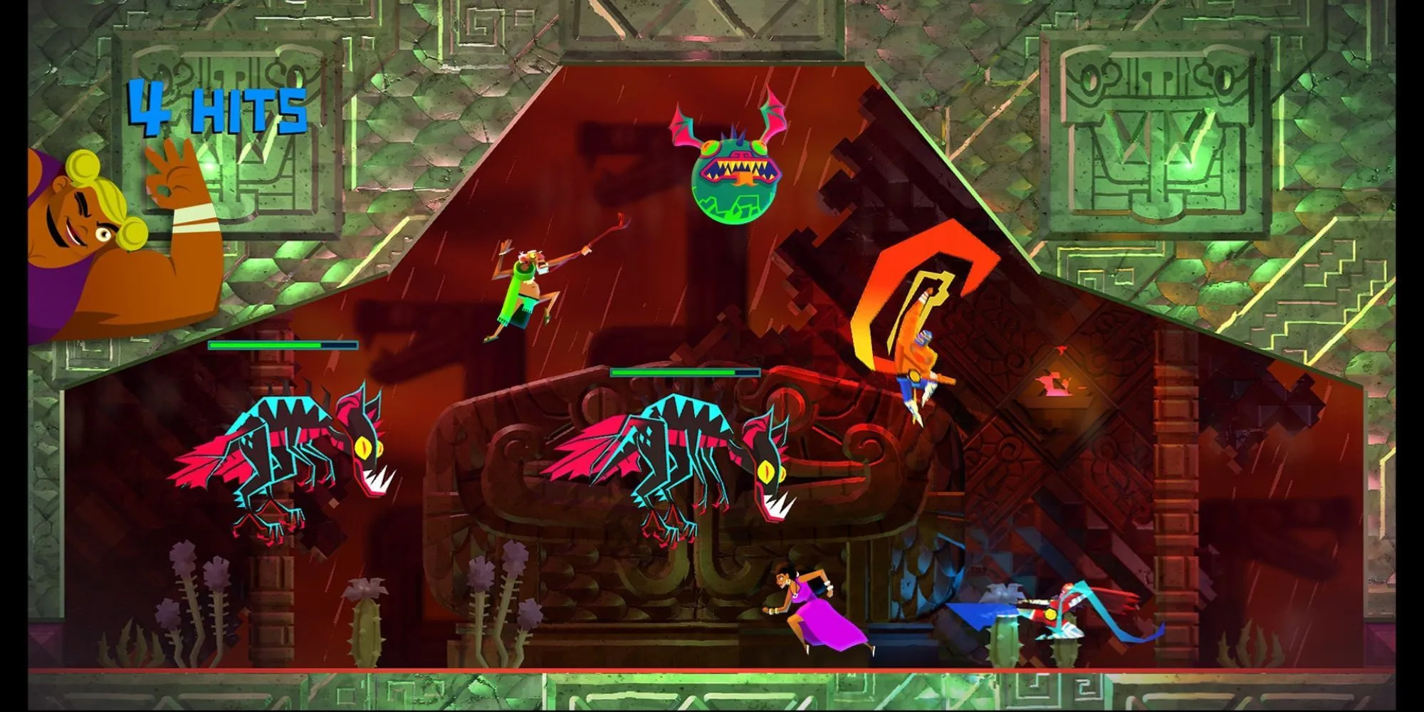 lối chơi co-op guacamelee 2