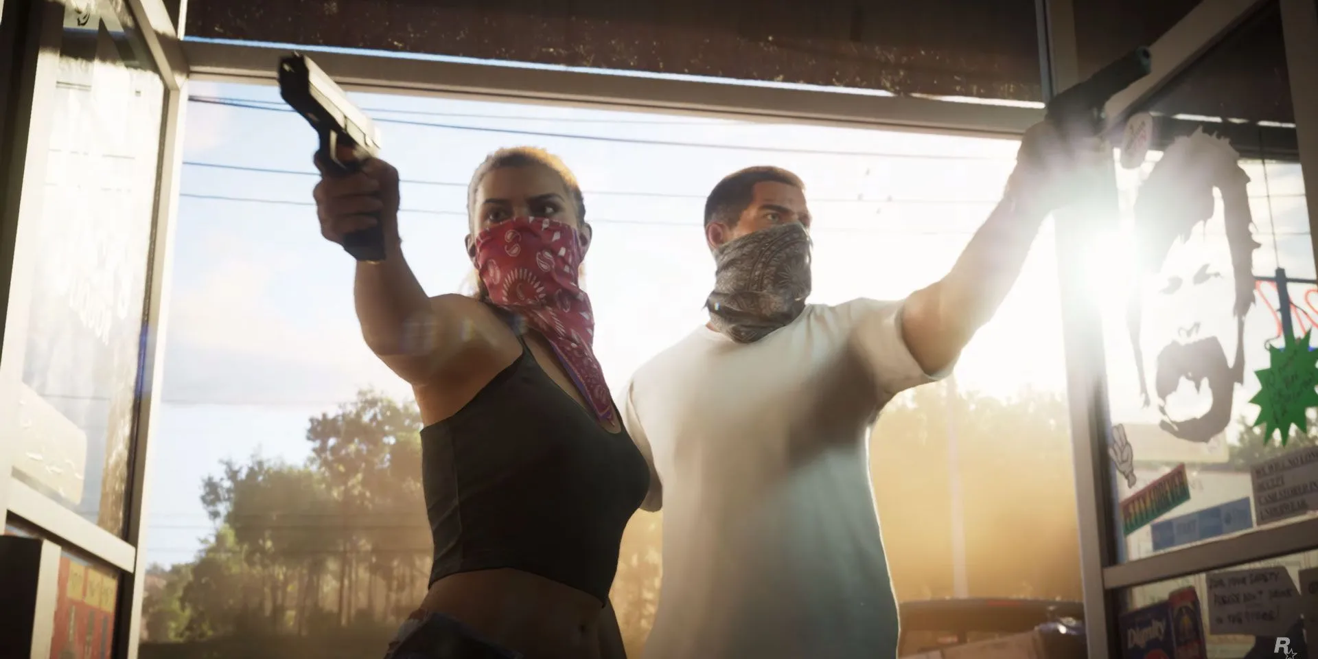 Lucia và Jason, cặp đôi nhân vật chính GTA 6, trong trailer đầu tiên