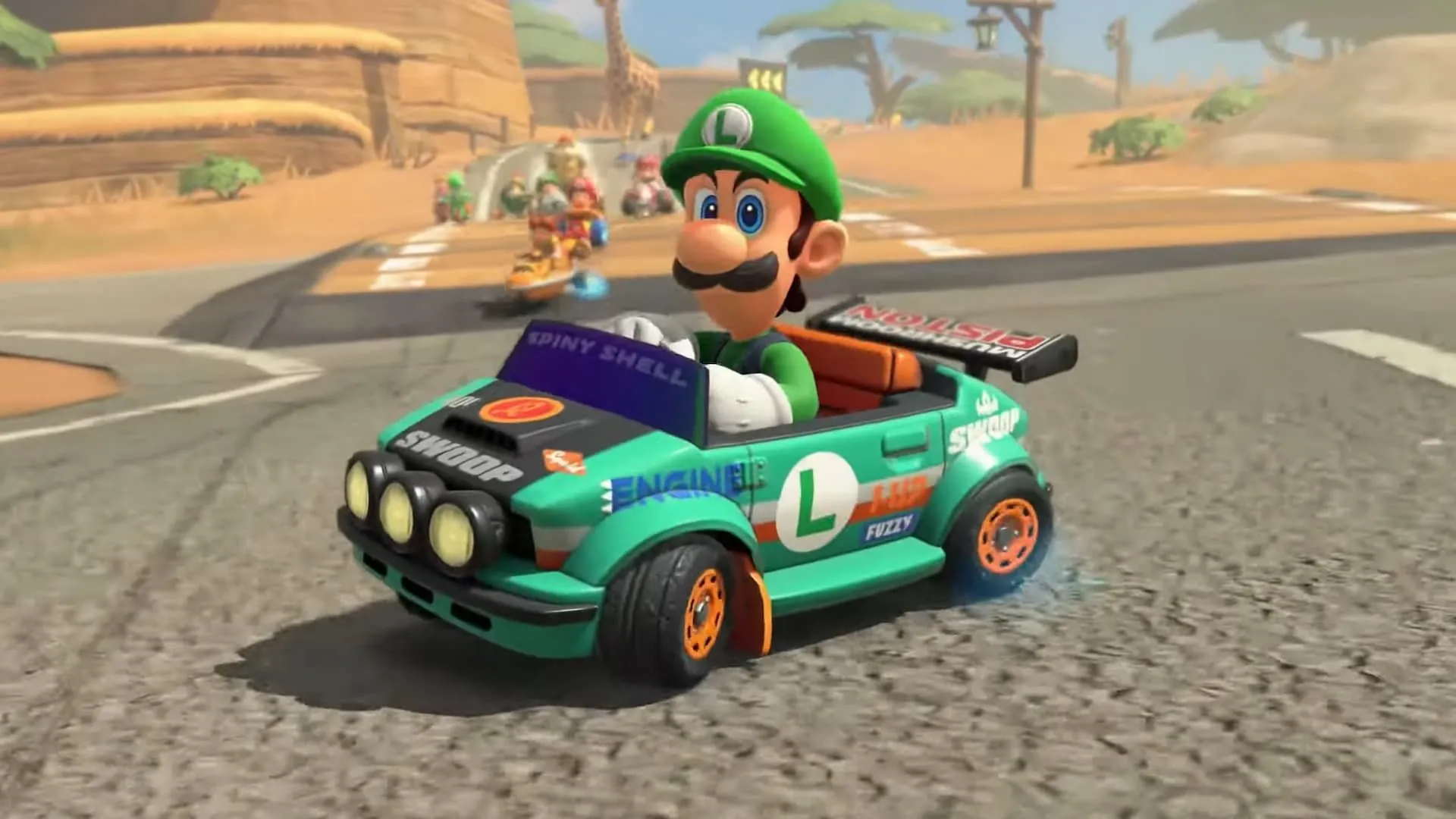Luigi trong game Mario Kart World, hé lộ gameplay trên Switch 2.
