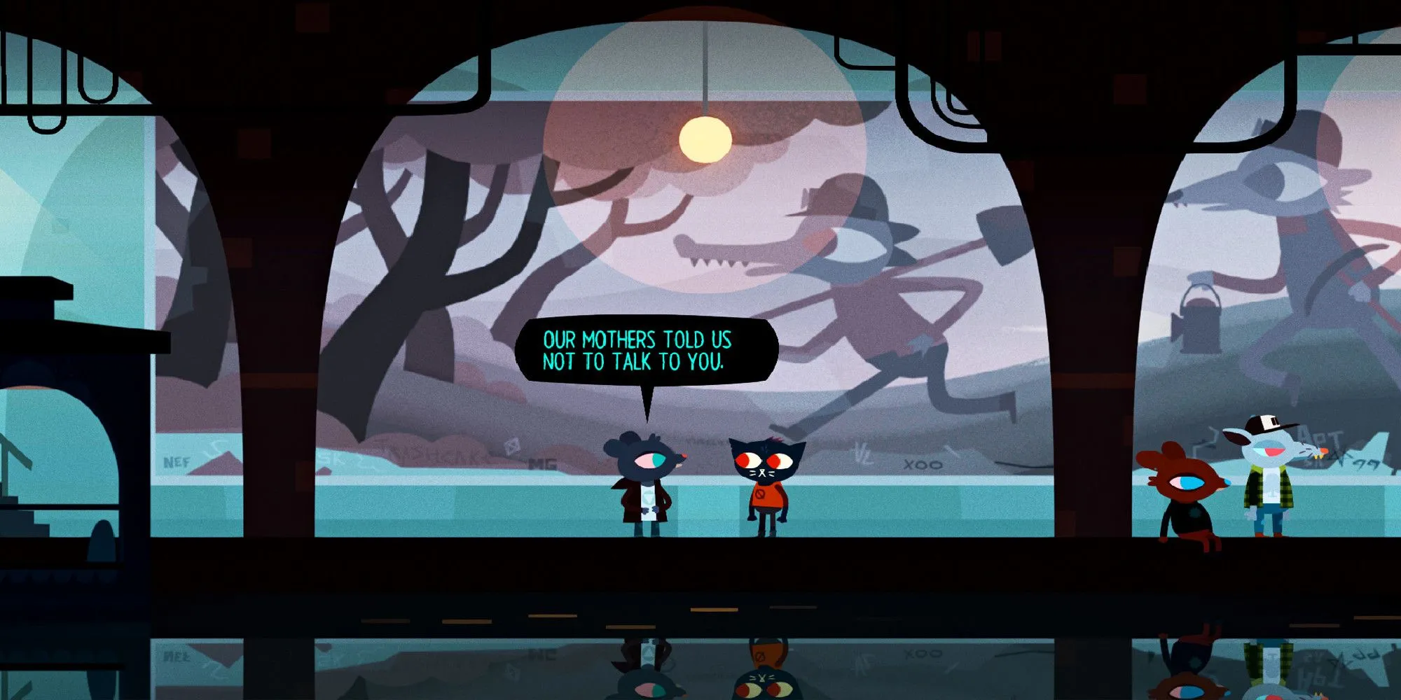 Mae trở về quê nhà và gặp lại bạn bè trong game Night in the Woods