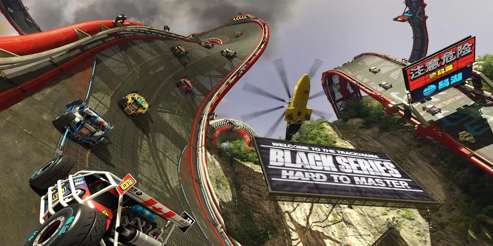 Màn hình chính game Trackmania Turbo đầy màu sắc và tốc độ