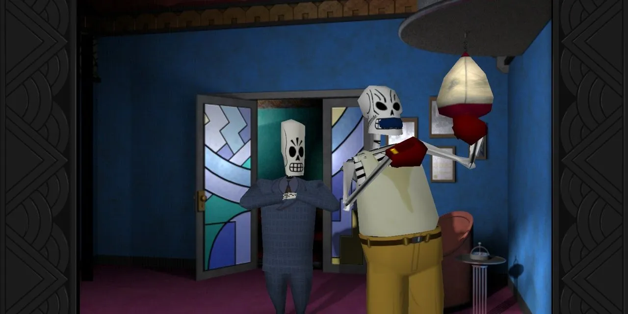 Manny Calavera tại sòng bạc Domino trong thế giới người chết của Grim Fandango