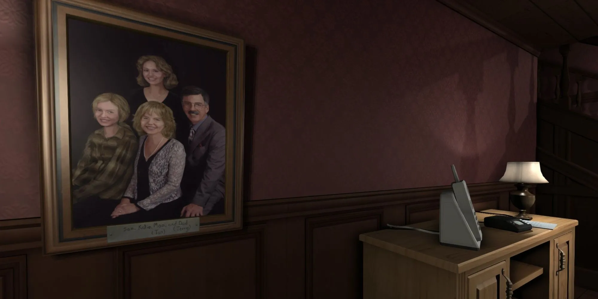 Một căn phòng với đồ đạc gia đình, manh mối để khám phá câu chuyện trong game phiêu lưu Gone Home