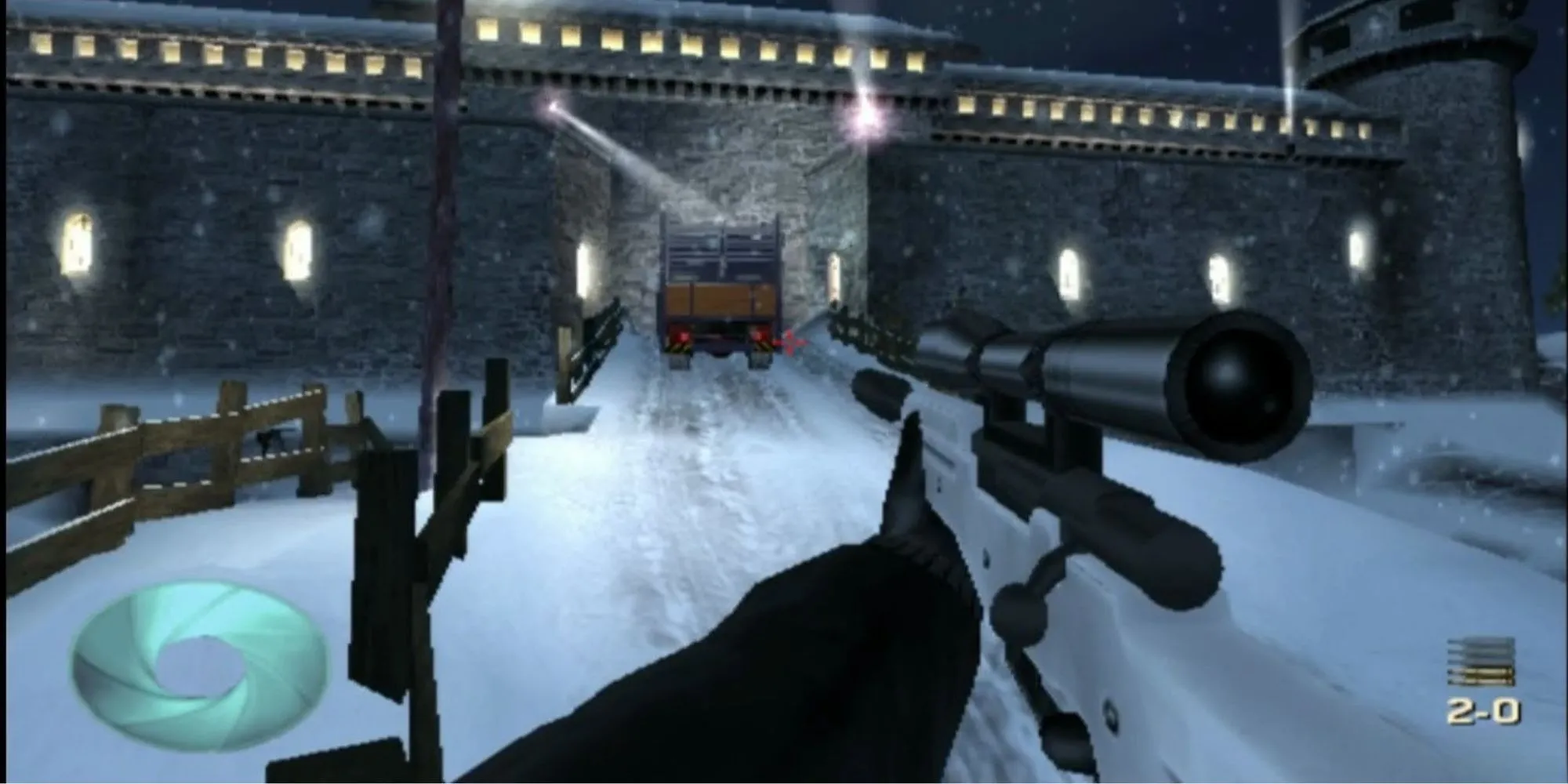 Một cảnh hành động trong game James Bond 007 Nightfire trên PS2