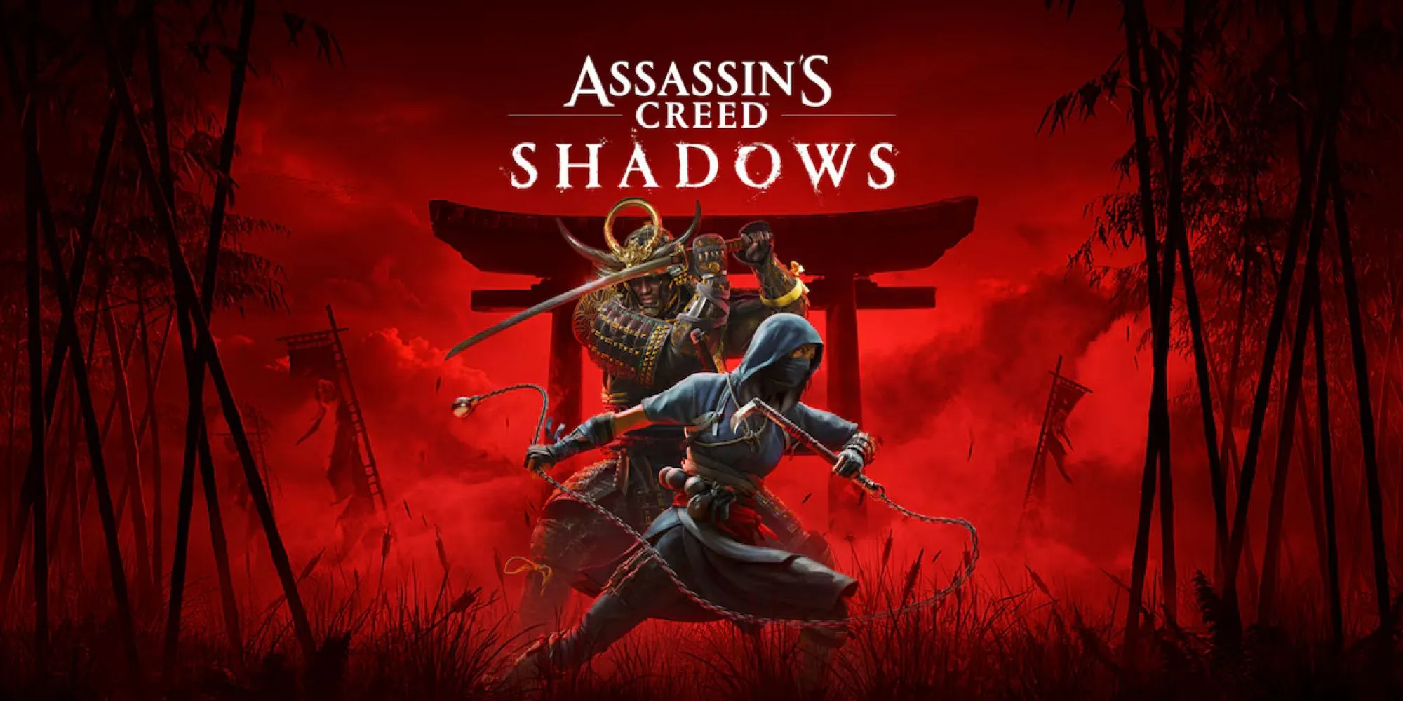 Một nhân vật ninja trong game Assassin's Creed Shadows với khung cảnh đền thờ Nhật Bản