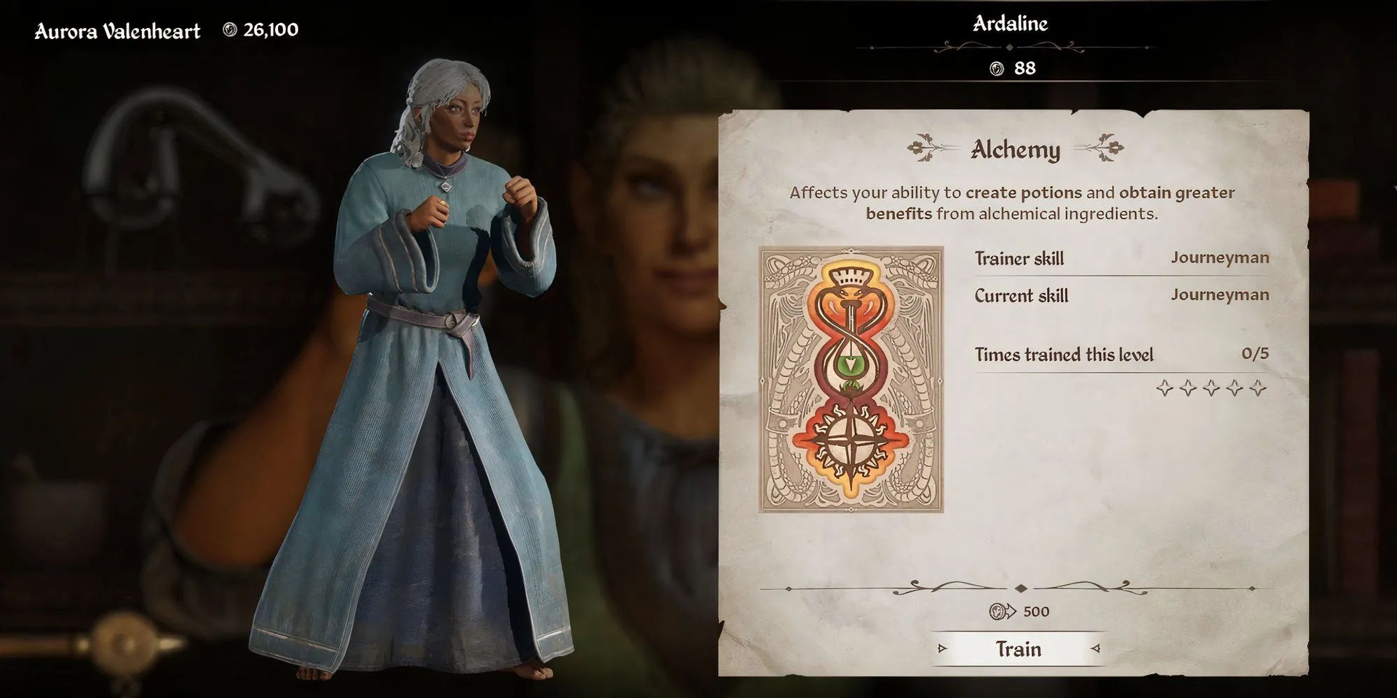 Một NPC huấn luyện kỹ năng trong Oblivion Remastered