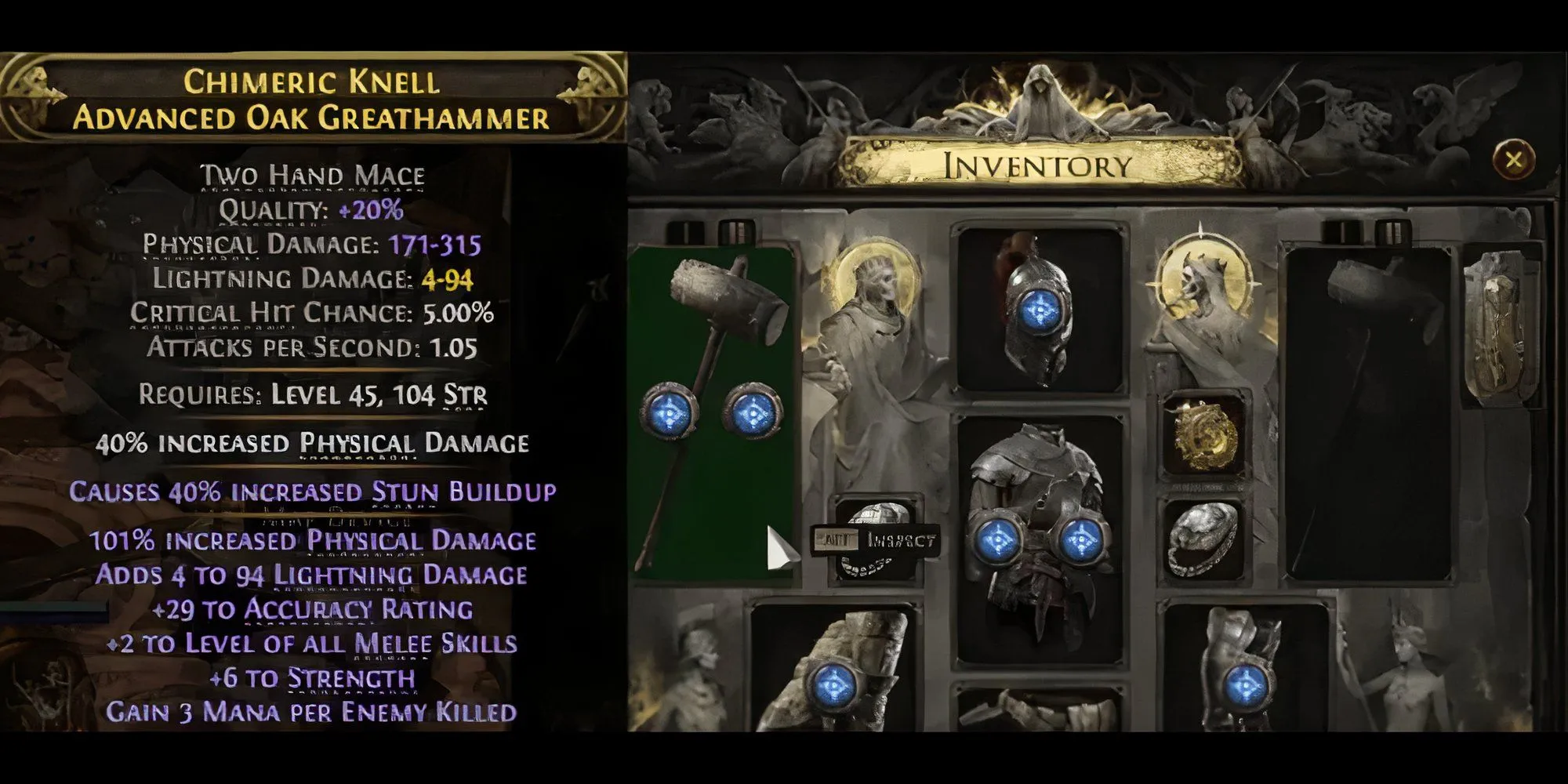 Một số trang bị giáp cho build Warrior Path of Exile 2