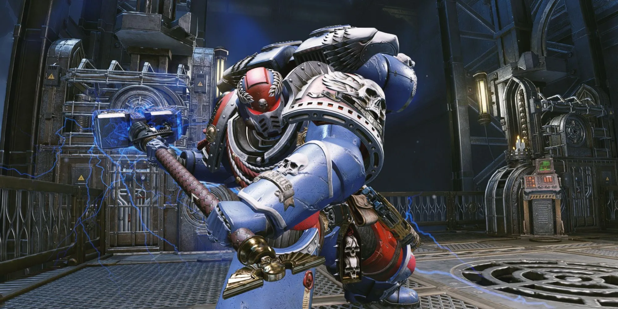 Một Space Marine chuẩn bị chiến đấu trong Warhammer 40K Space Marine 2, thể hiện sức sống của game.