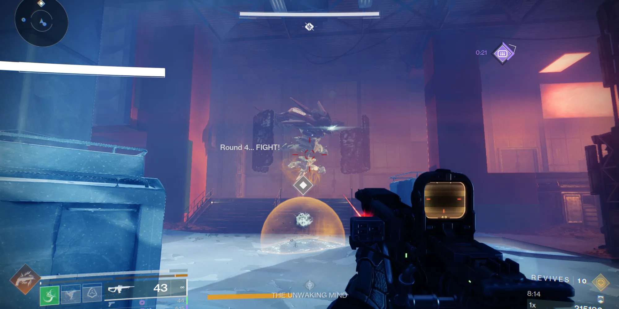 Một trận đấu boss trong chế độ Rushdown Guardian Games Destiny 2
