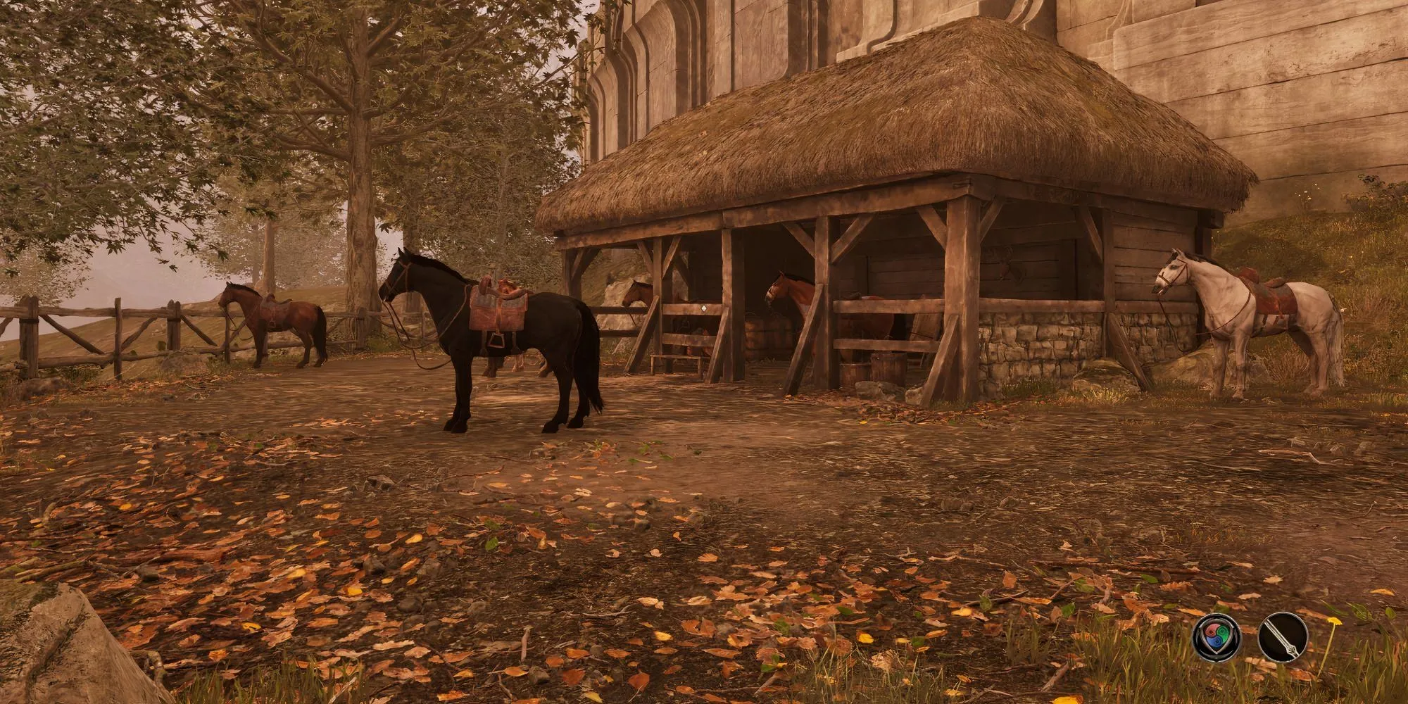 Ngựa tại Chestnut Stables trong Oblivion Remastered