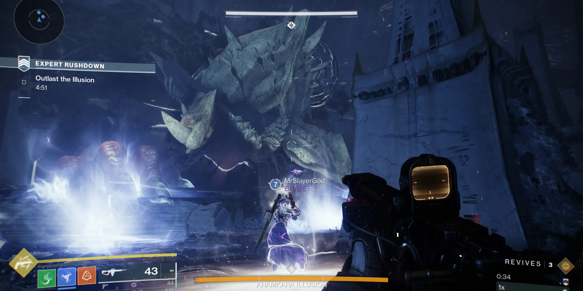 Người chơi chiến đấu với boss trong Rushdown Destiny 2 Guardian Games