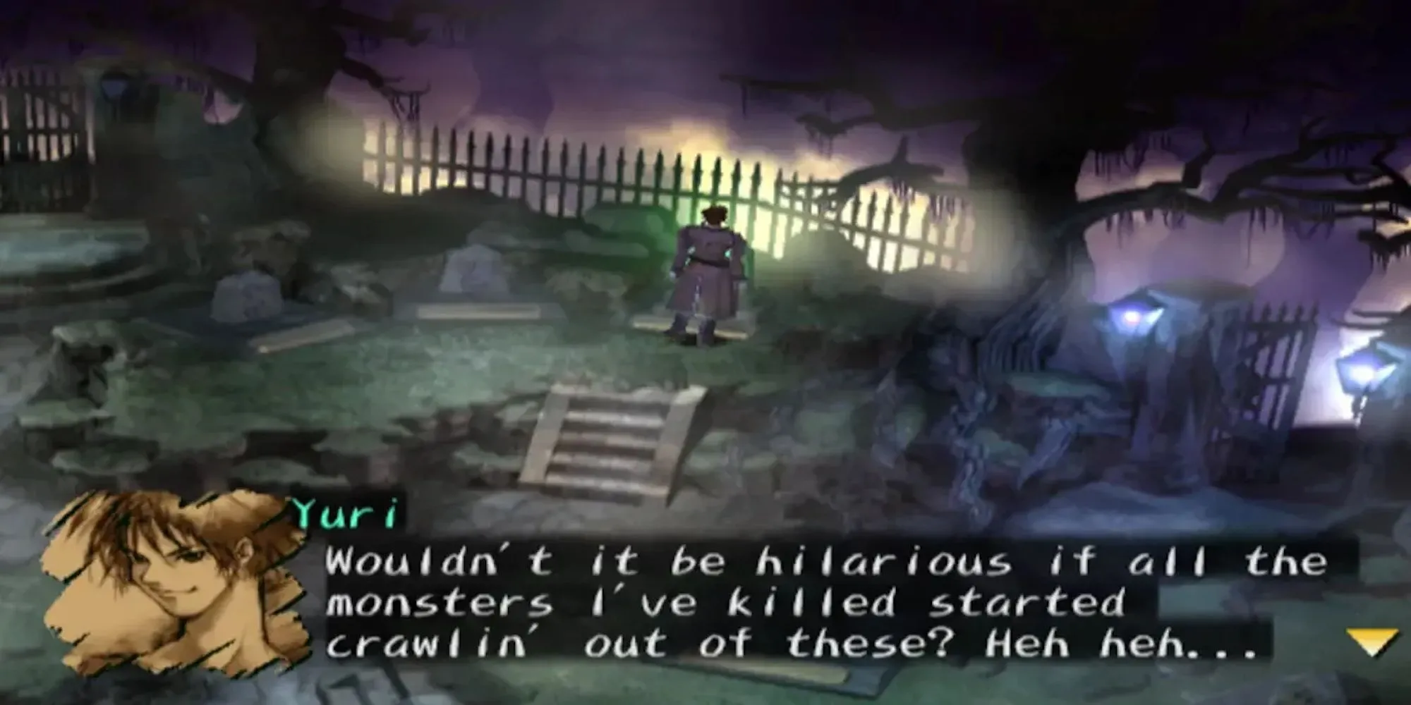 Nhân vật chính Yuri Hyuga trong game JRPG Shadow Hearts trên PS2