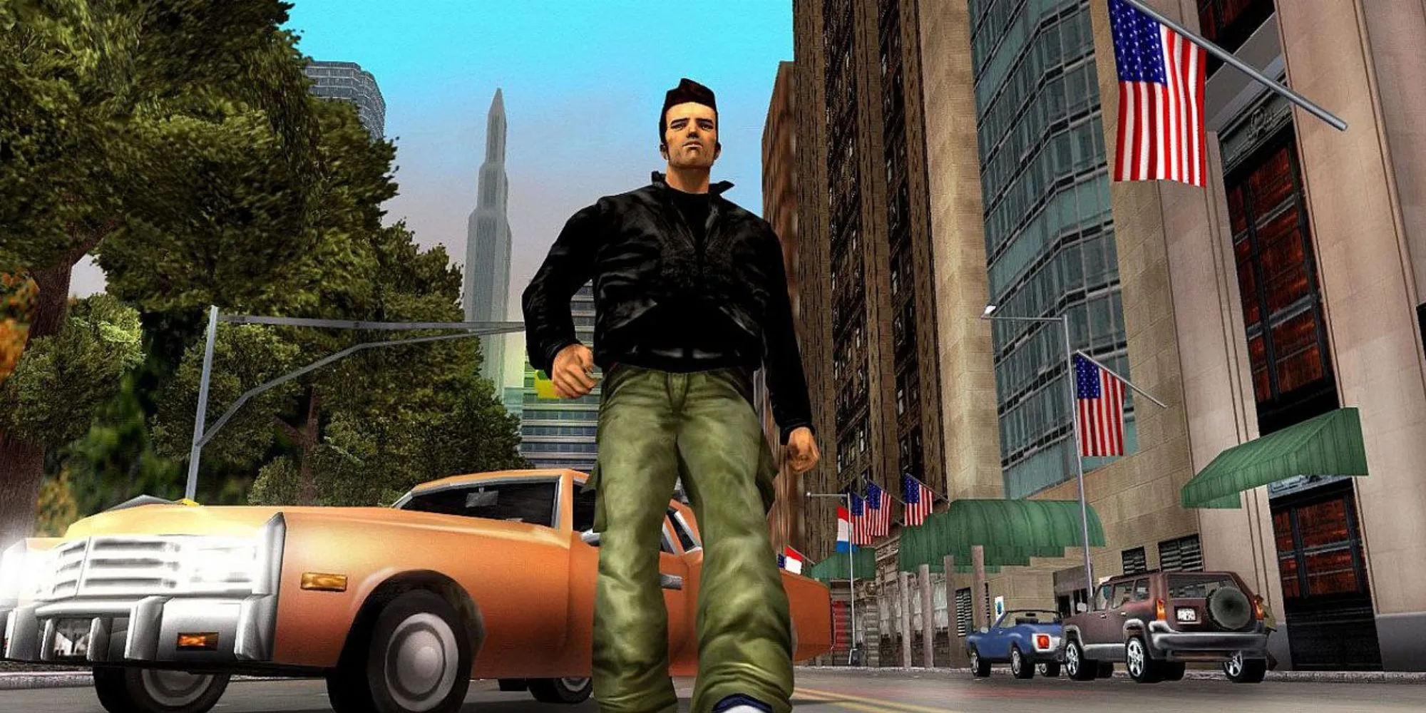 Nhân vật Claude trong game Grand Theft Auto 3 trên PS2