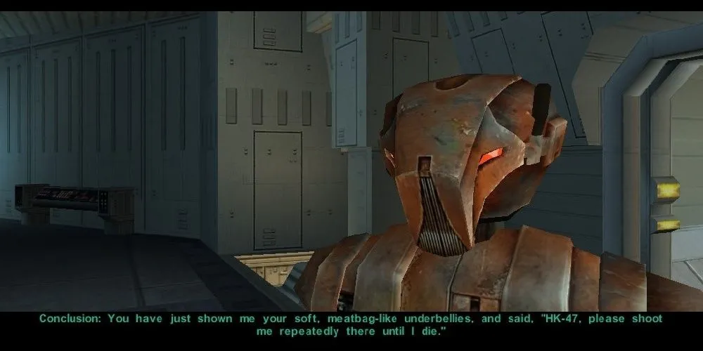 Nhân vật droid HK-47 trong game Star Wars Knights of the Old Republic