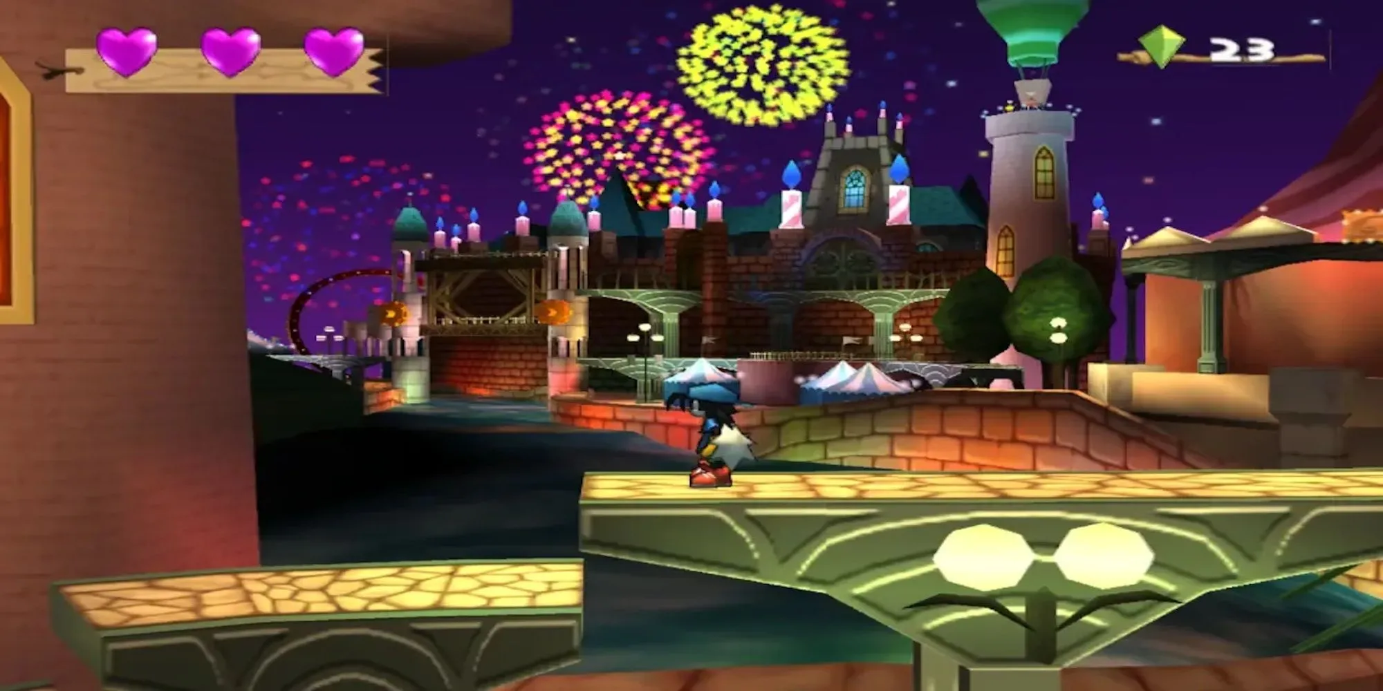 Nhân vật Klonoa trong tựa game platformer Klonoa 2 Lunateas Veil trên PS2