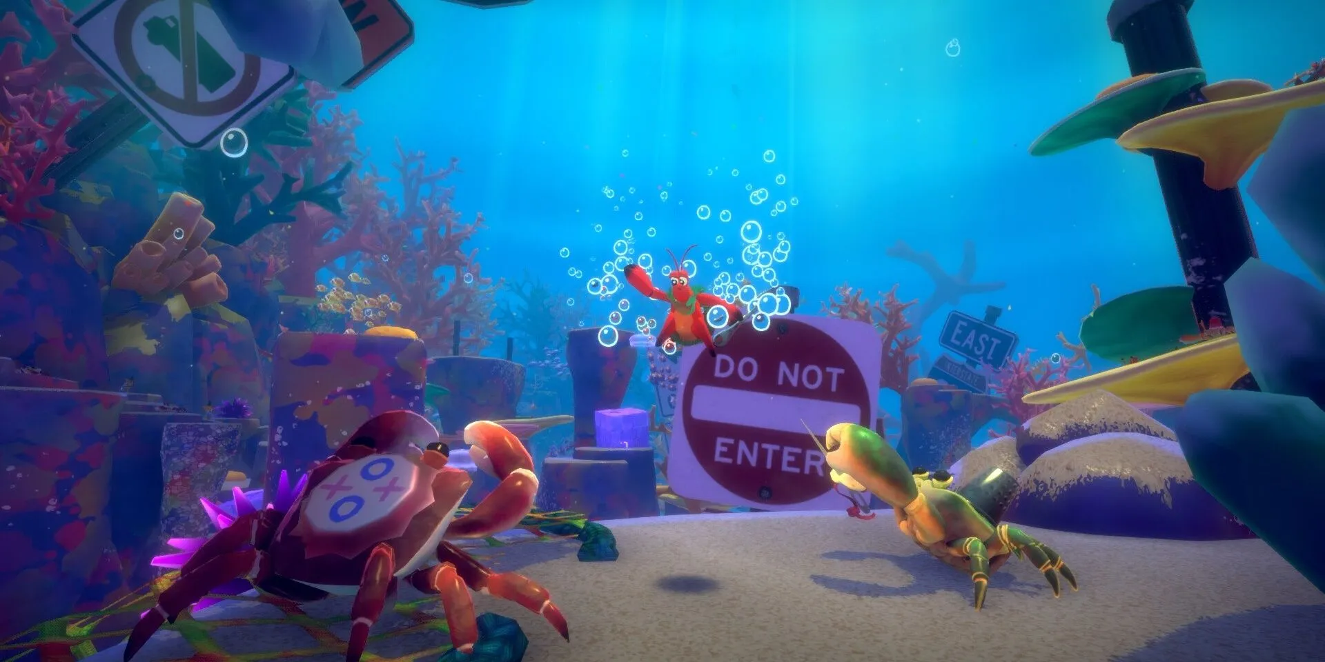 Nhân vật Kril đối đầu với cua địch trong game Another Crab's Treasure