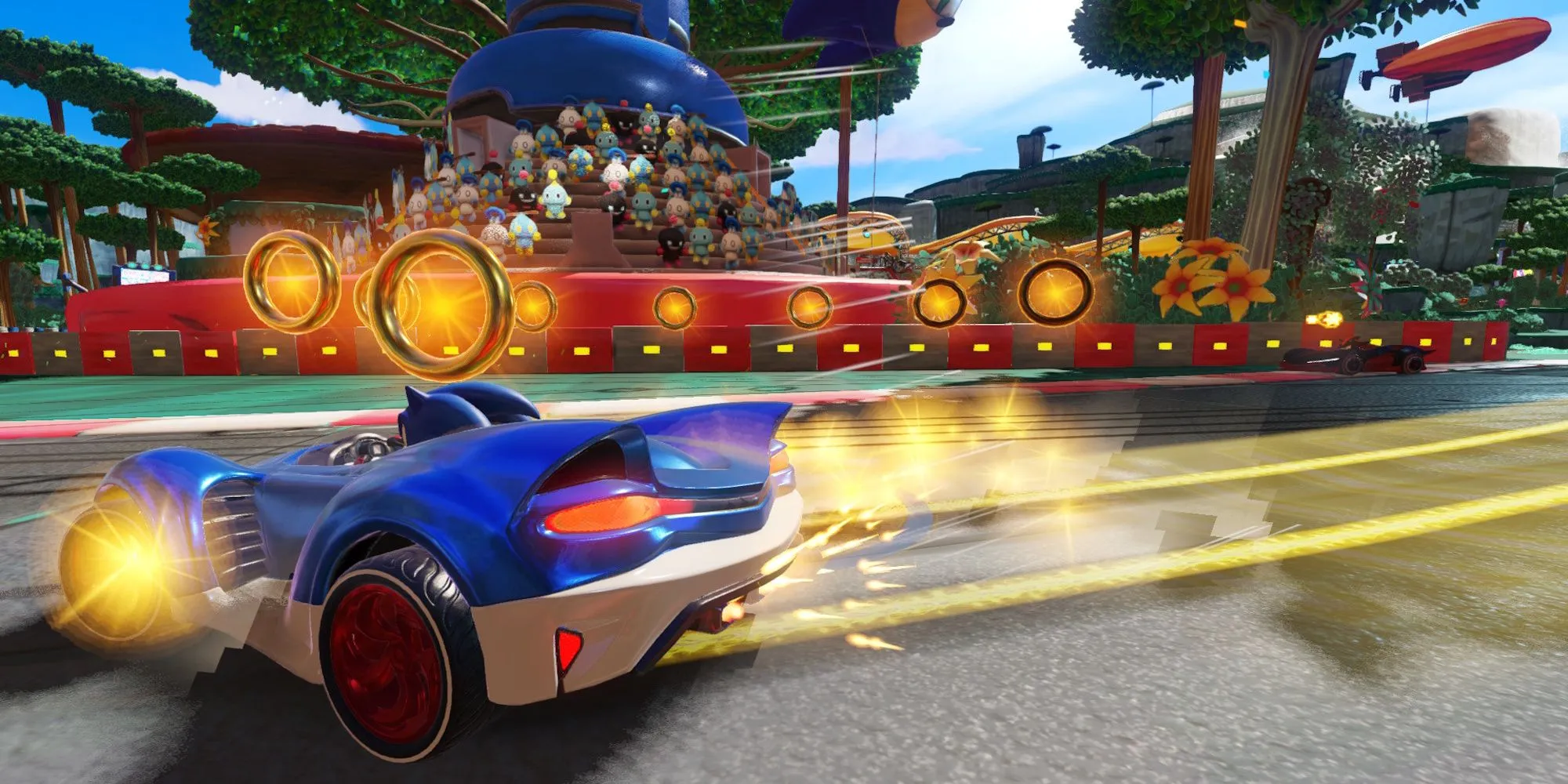 Nhân vật Sonic và đồng đội trong game Team Sonic Racing trên Steam