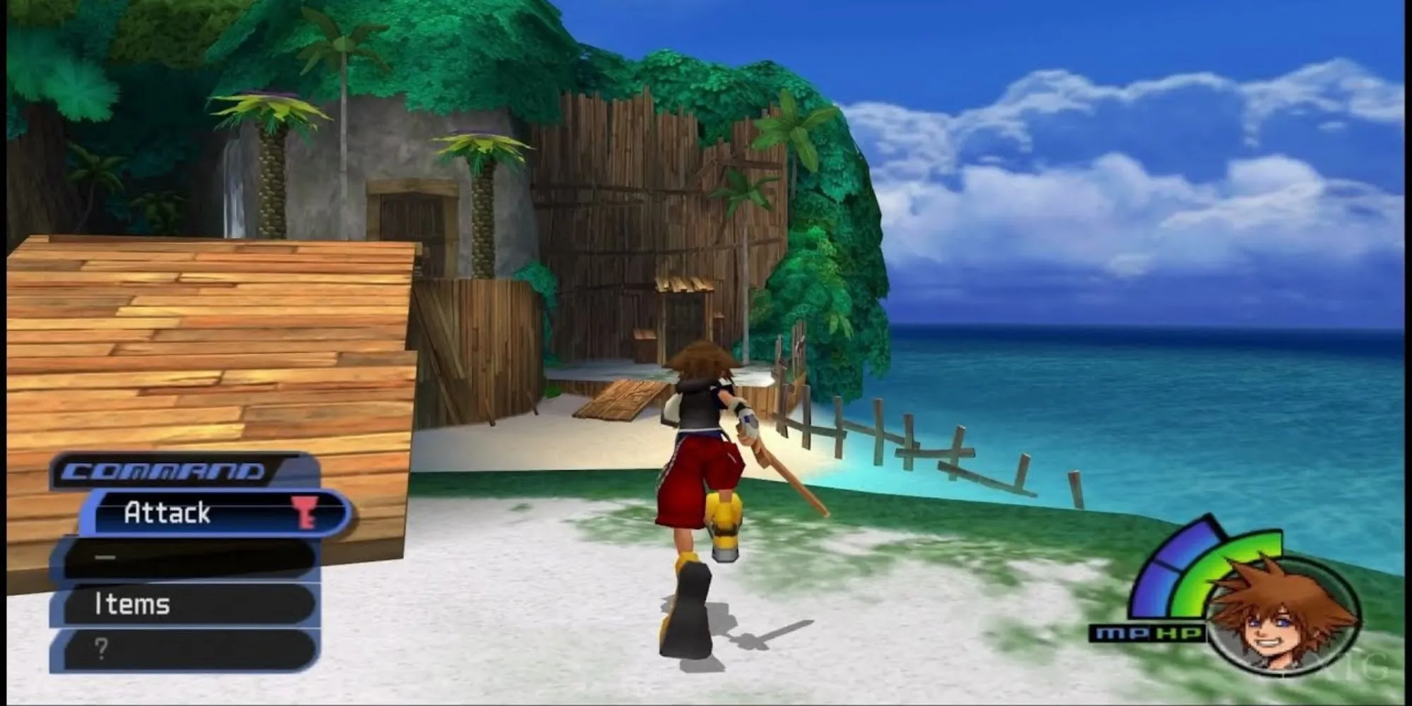 Nhân vật Sora trong game Kingdom Hearts trên PS2