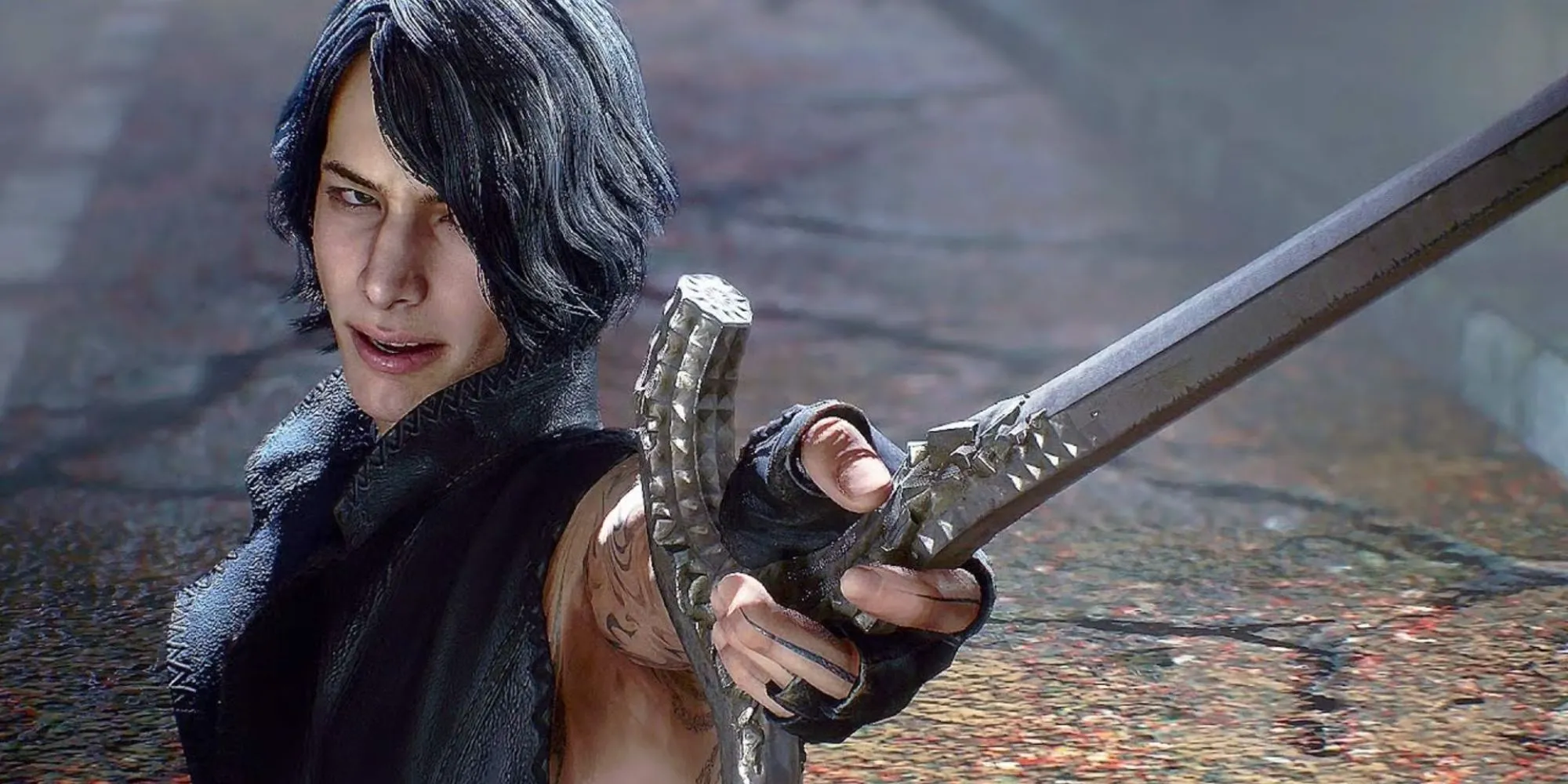 Nhân vật V trong Devil May Cry 5 với phong thái bí ẩn