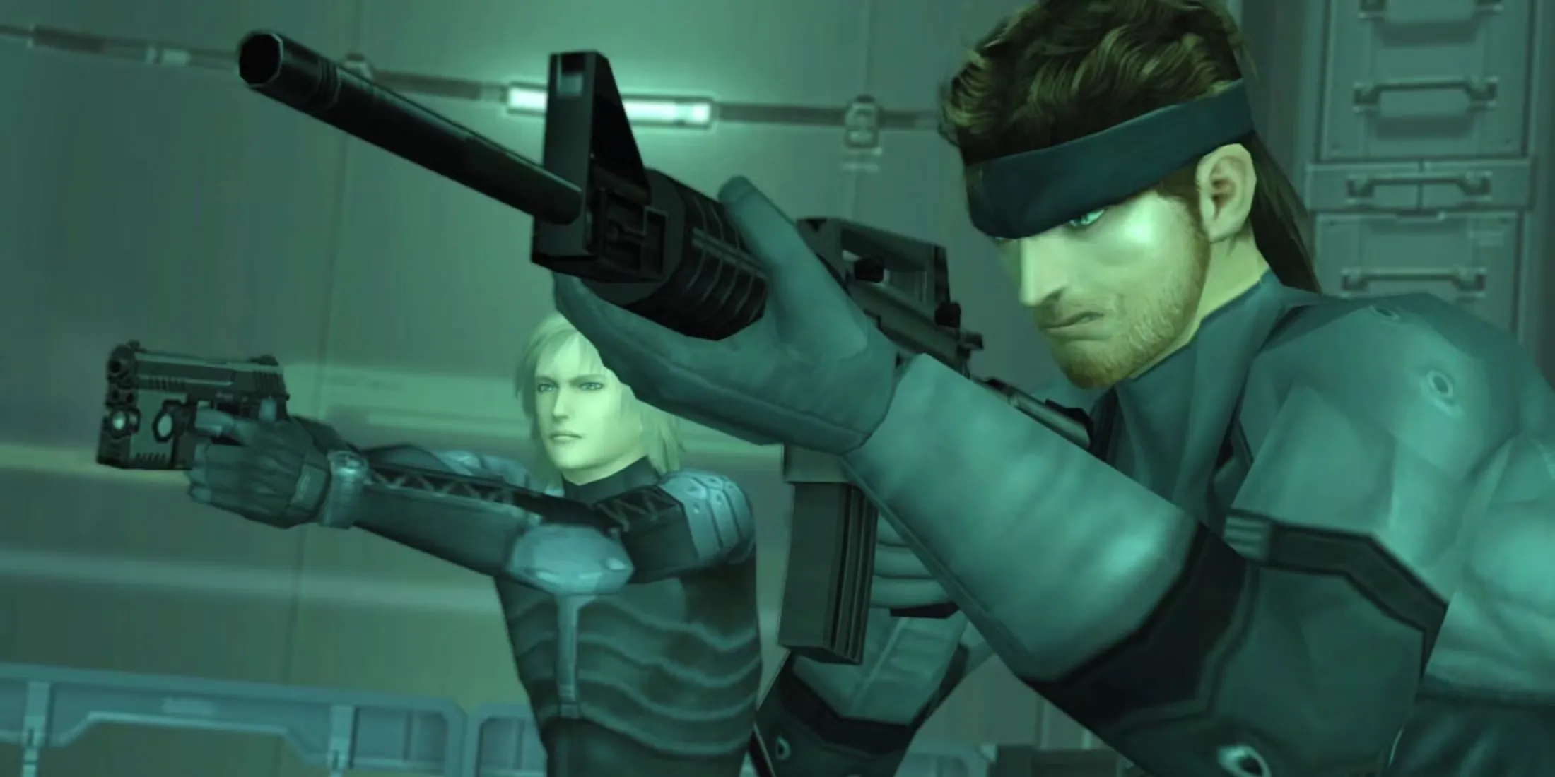 Poster chính thức của Metal Gear Solid 2 Sons of Liberty, một tựa game gây tranh cãi nhưng có tầm nhìn vượt thời đại