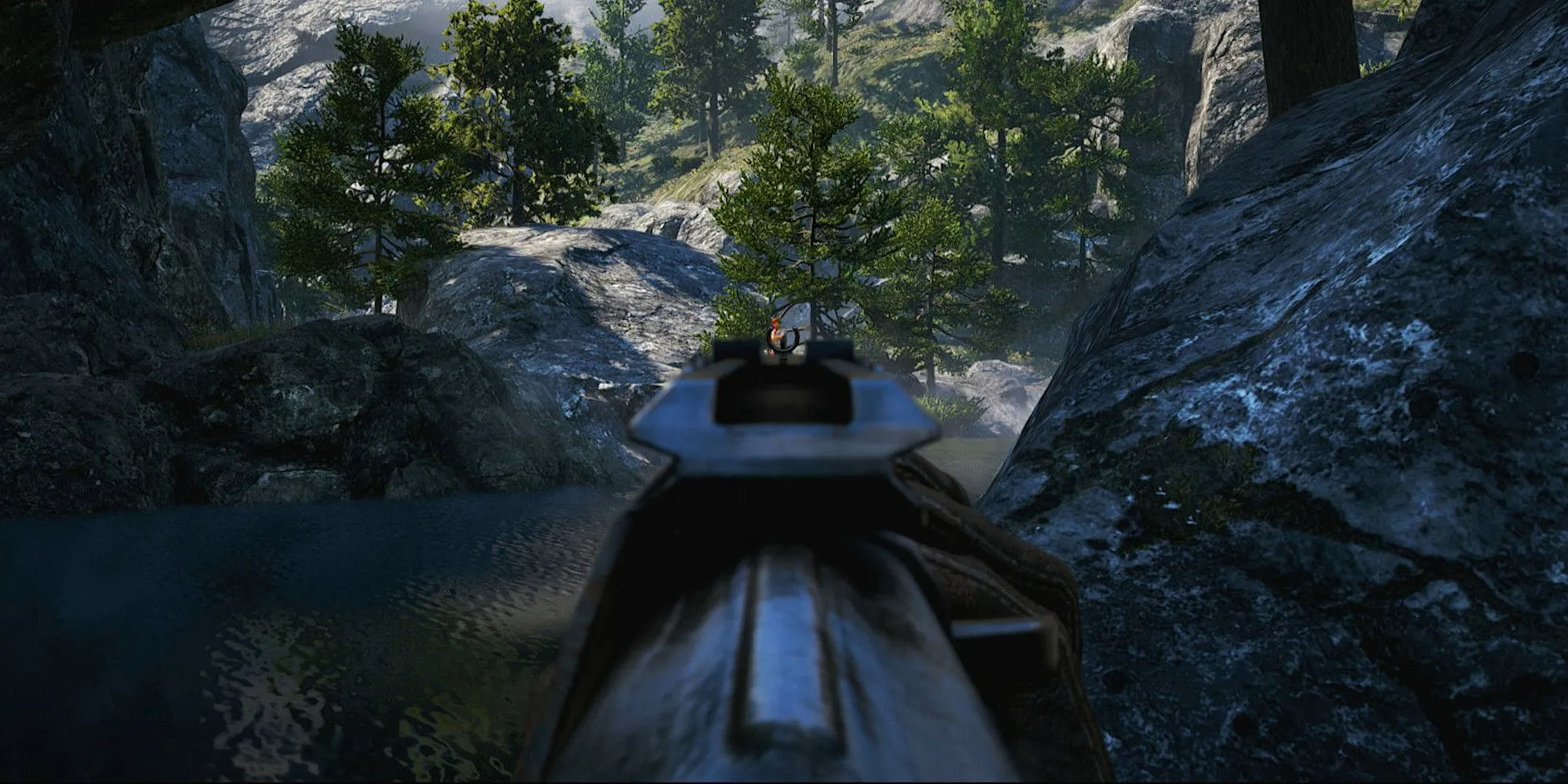 Quang cảnh trong Far Cry 4 không có HUD, tăng cảm giác cô lập và chân thực trong môi trường chiến tranh