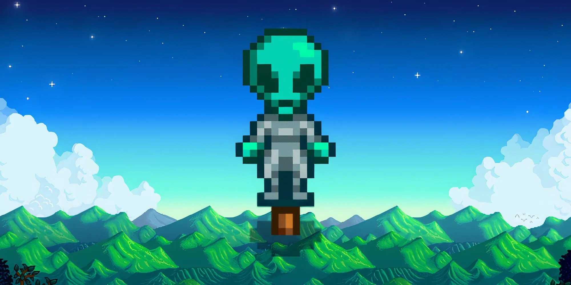 Rarecrow số 3 dạng người ngoài hành tinh trong Stardew Valley