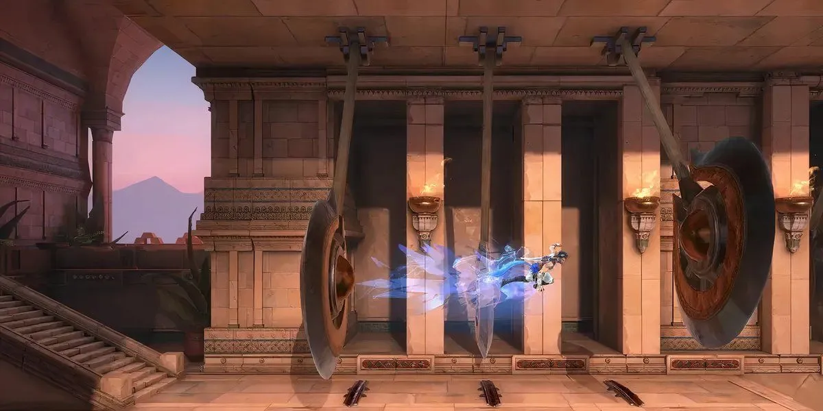 Sargon trong Prince of Persia: The Lost Crown, một tựa game Metroidvania với thiết kế thế giới phức tạp