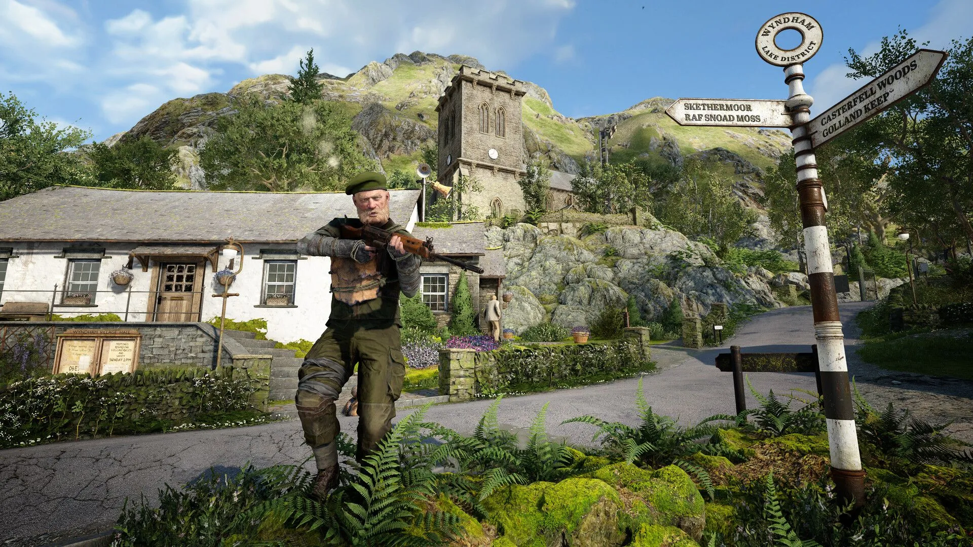 Screenshot gameplay Atomfall với cảnh chiến đấu trong môi trường đổ nát