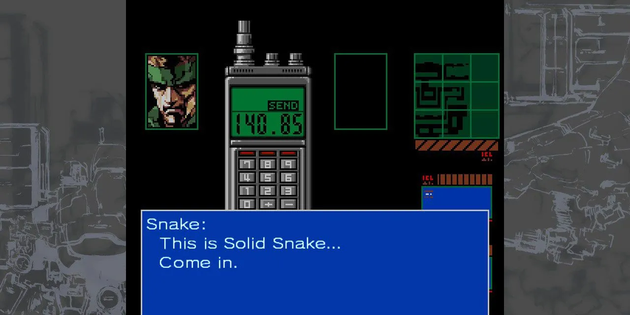 Solid Snake đang ẩn nấp trong Metal Gear 2: Solid Snake