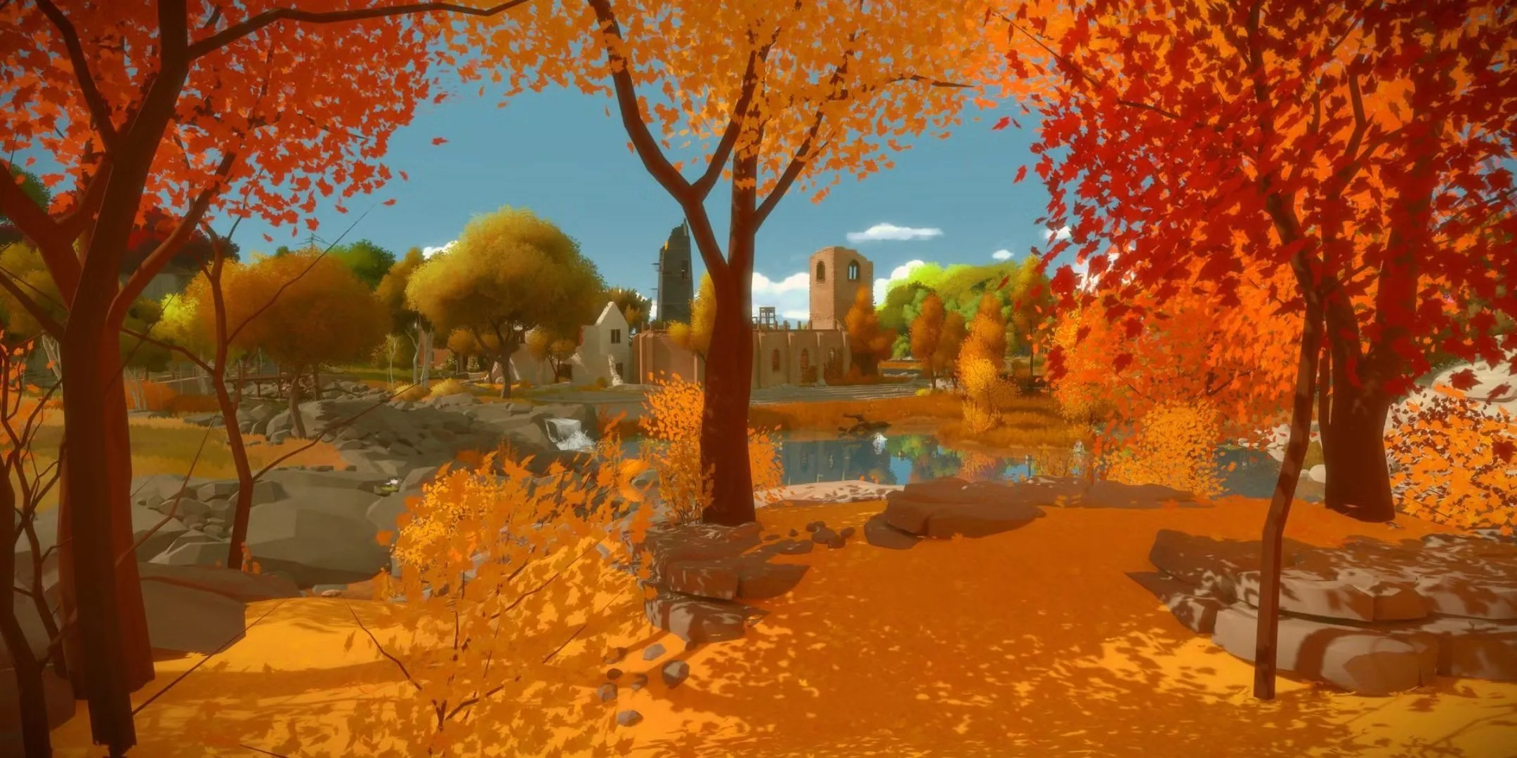 The Witness với khung cảnh rừng lá mùa thu tuyệt đẹp