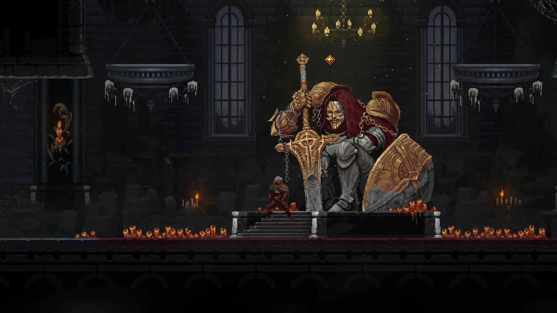 Trận đấu boss đầy thử thách trong game roguelite Dragon Is Dead.