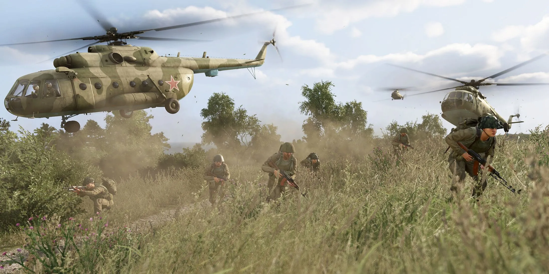 Trực thăng chiến đấu khai hỏa trong ARMA Reforger