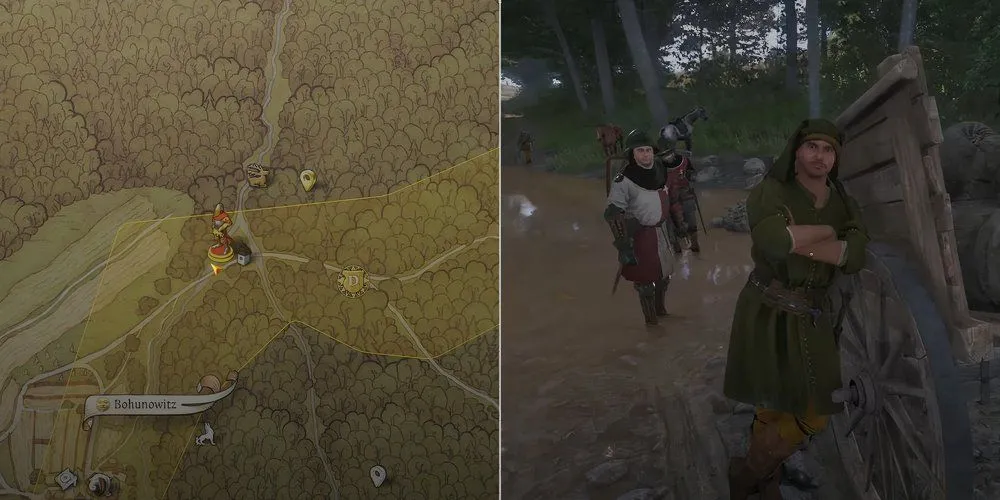 Vị trí thùng thuốc súng đen trong nhiệm vụ The Spark - Kingdom Come Deliverance 2