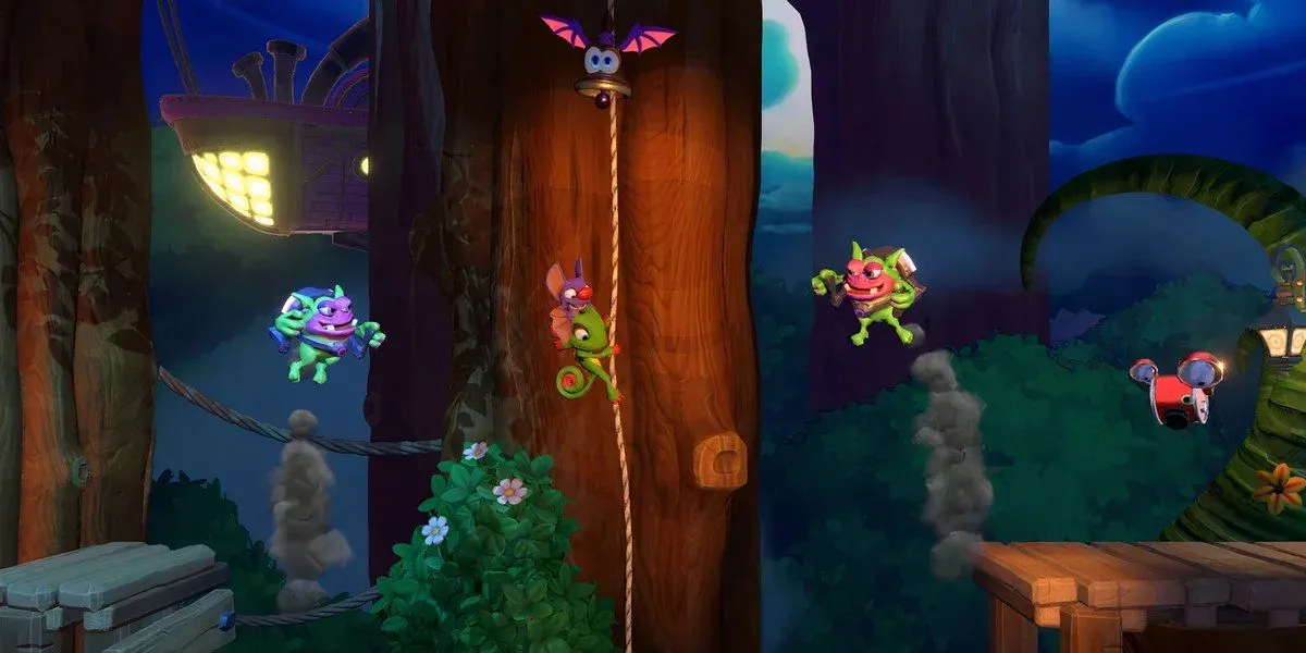 Yooka-Laylee và Laylee, hai nhân vật chính trong game platformer Yooka-Laylee and the Impossible Lair.