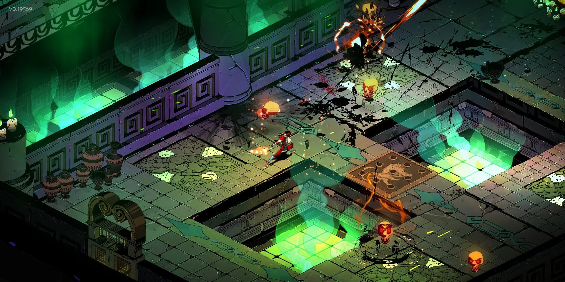 Zagreus ném ngọn giáo của mình trong game Hades