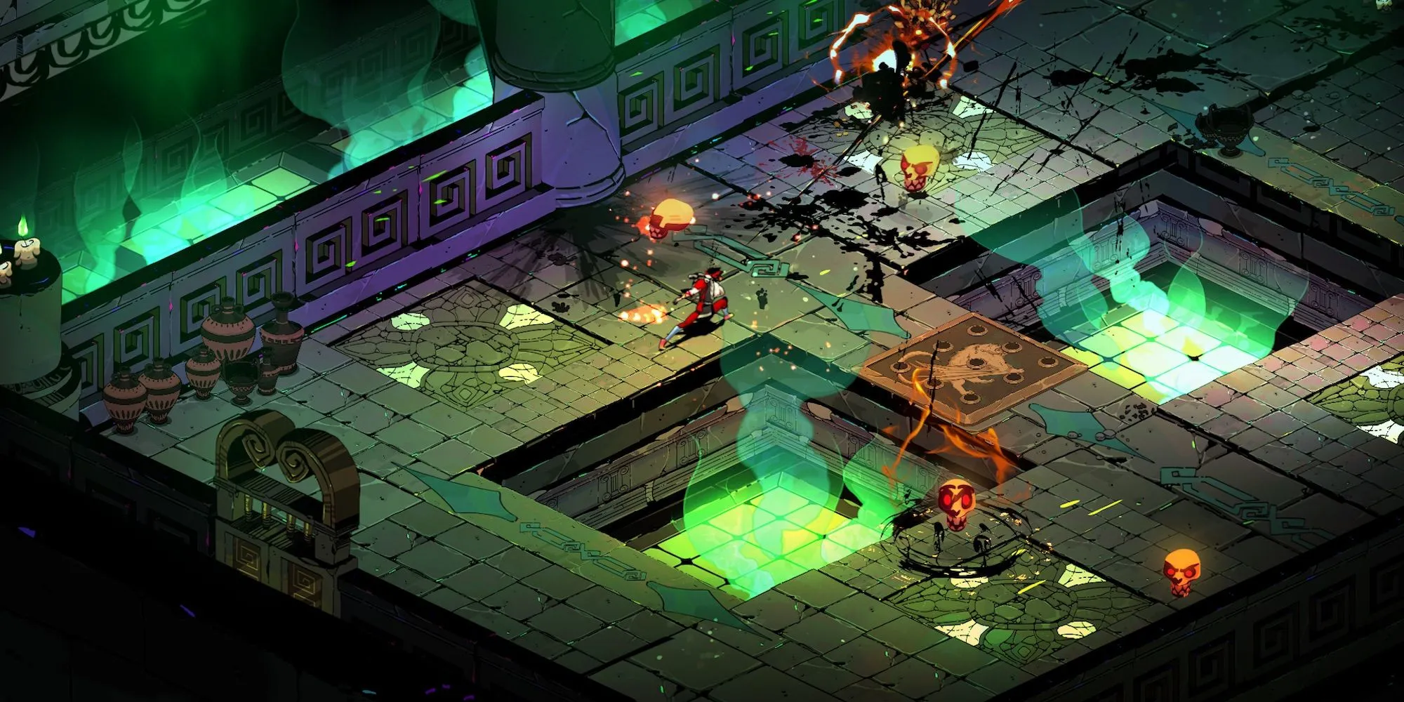 Zagreus, nhân vật chính của Hades, chiến đấu với quái vật trong địa ngục