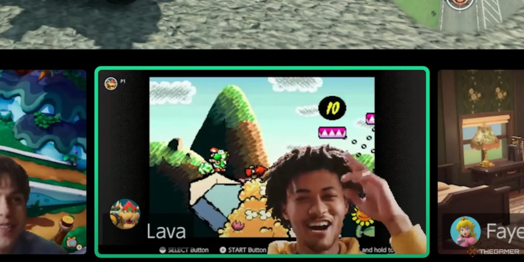 Hình ảnh cận cảnh người dùng trải nghiệm tính năng video call trong GameChat trên Nintendo Switch 2.
