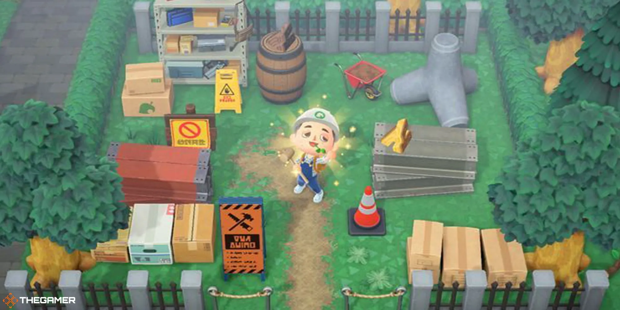 Khu vực xây dựng gần sân bay trên hòn đảo trong Animal Crossing: New Horizons
