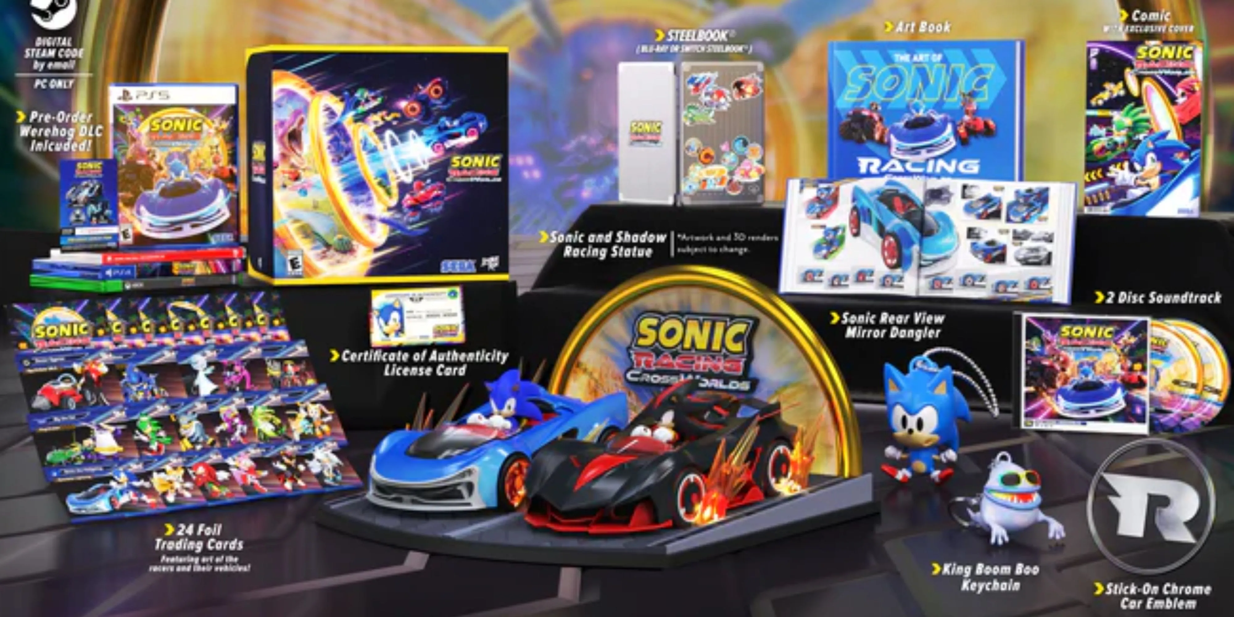 Phiên bản Collector's Edition của Sonic Racing CrossWorlds với nhiều vật phẩm độc quyền