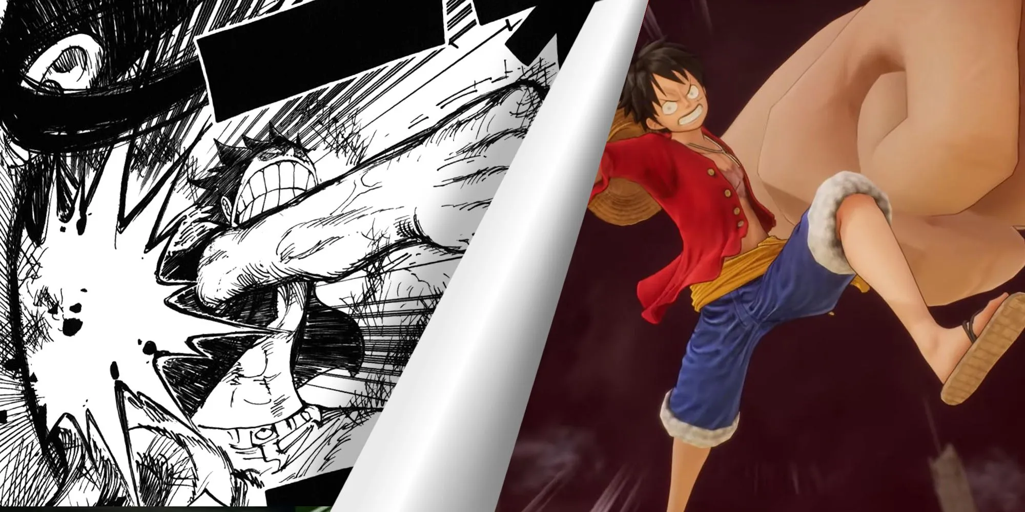 So sánh hình ảnh Luffy giữa truyện tranh và game One Piece