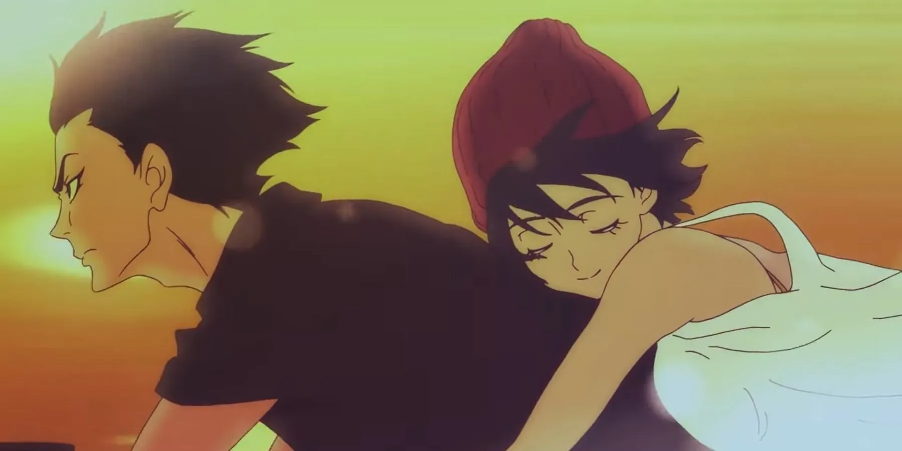 Akira Fudo và Miki Makimura trong một phân cảnh của Devilman Crybaby, thể hiện sự bi kịch.