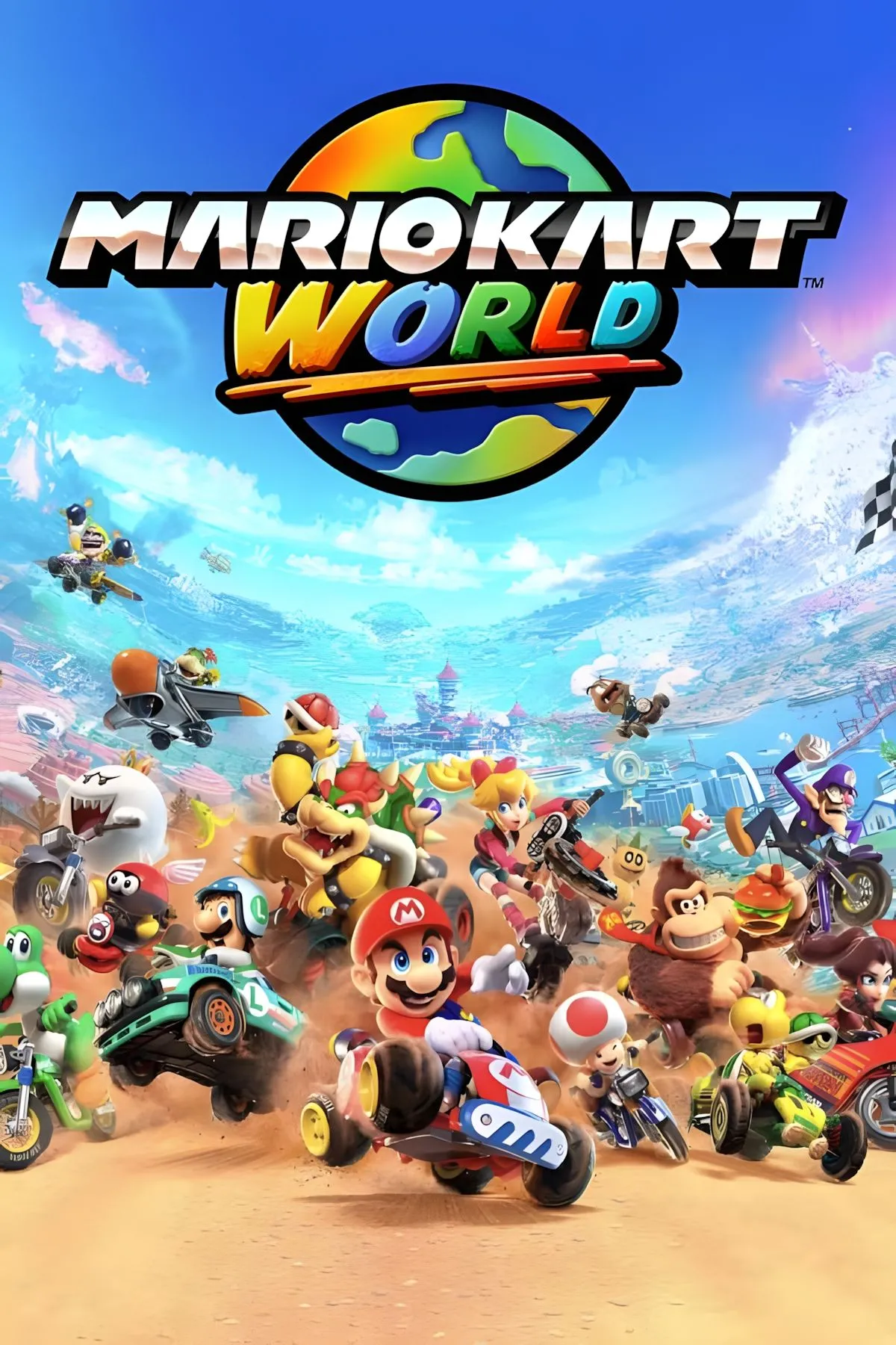 Bìa game Mario Kart World, trải nghiệm đua xe thế giới mở trên Nintendo Switch 2