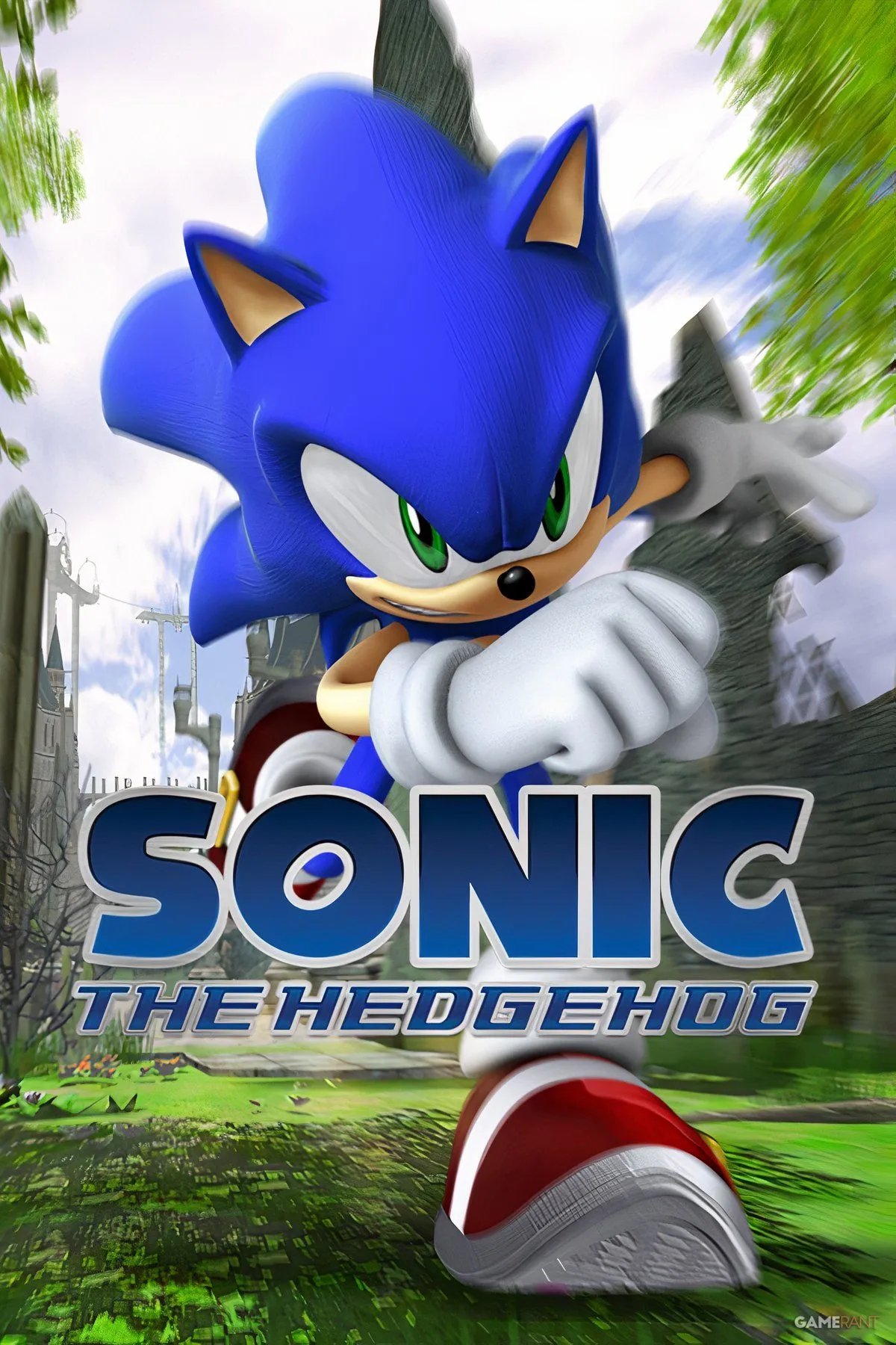 Bìa game Sonic the Hedgehog (2006) với Sonic và dàn nhân vật chính