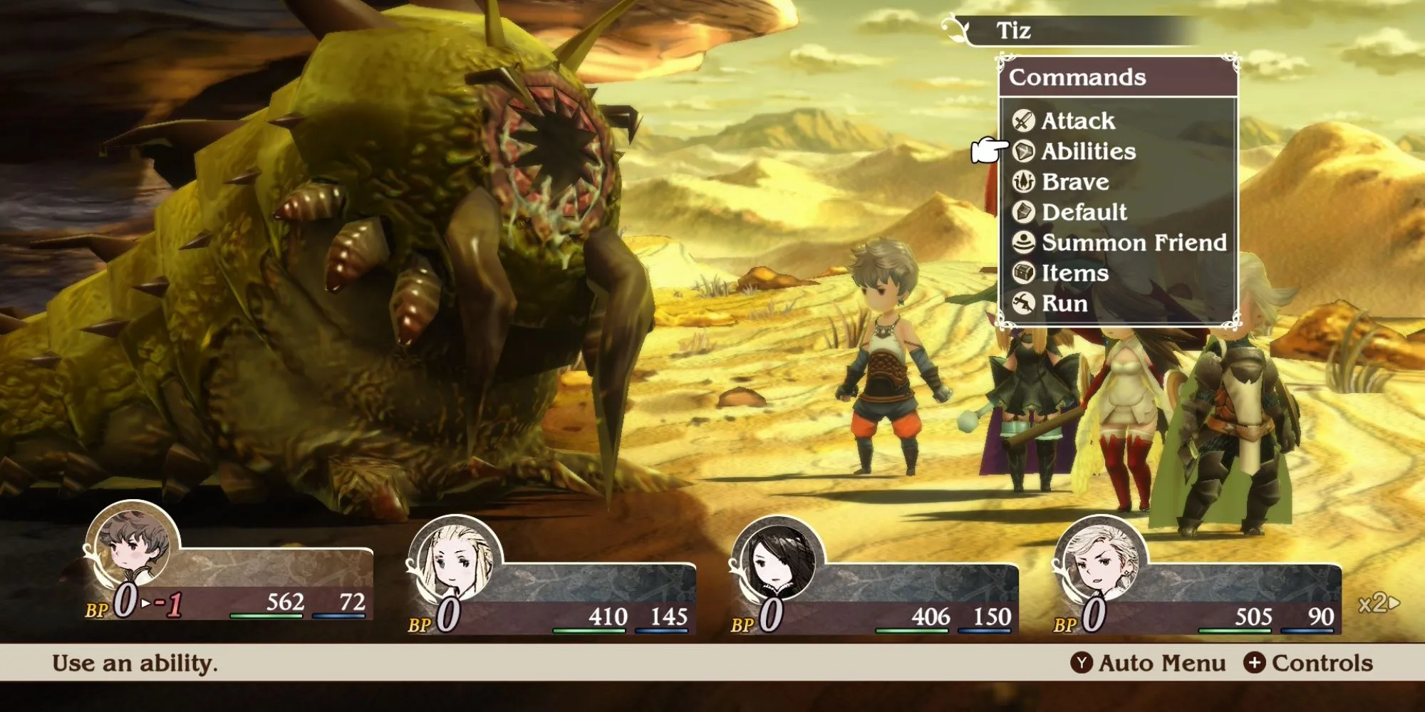 Bravely Default Flying Fairy HD Remaster combat