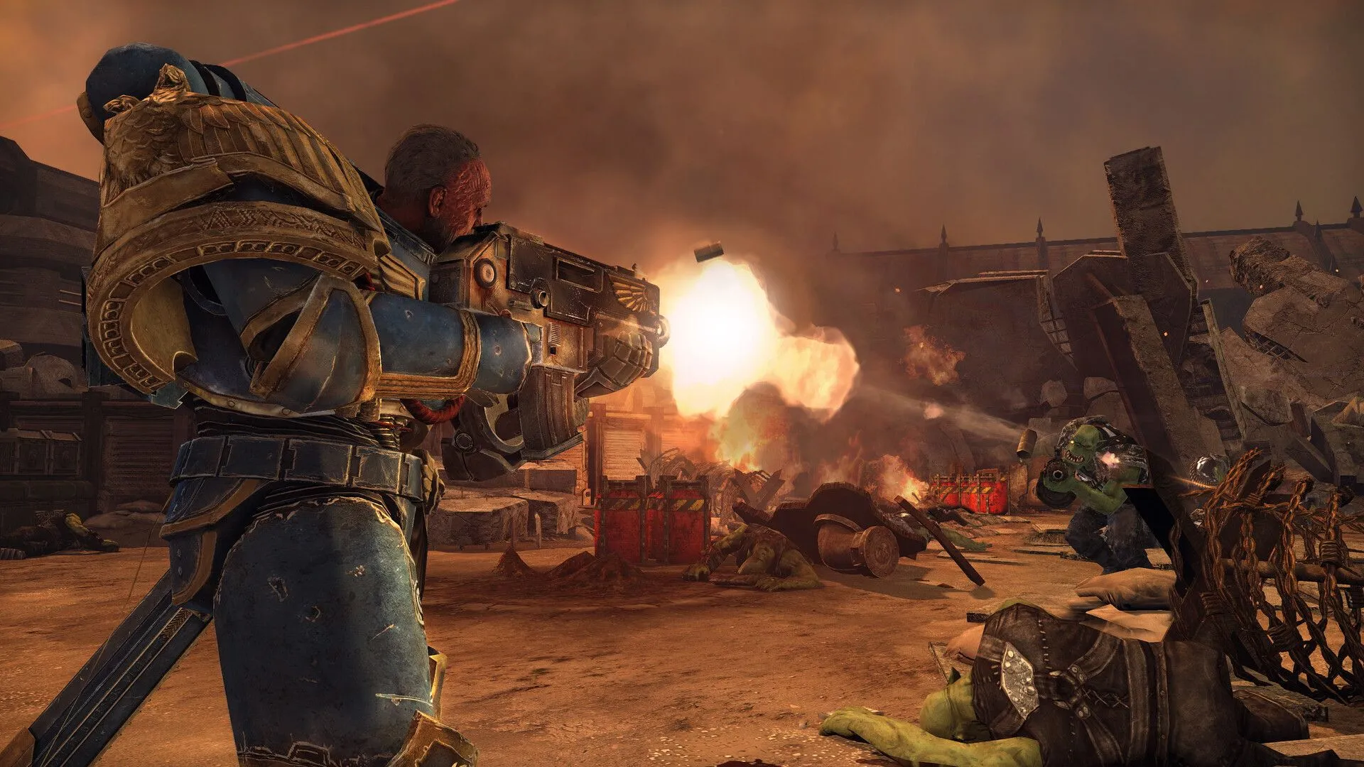 Cảnh chiến đấu cận chiến ấn tượng trong Warhammer 40,000: Space Marine - Master Crafted Edition