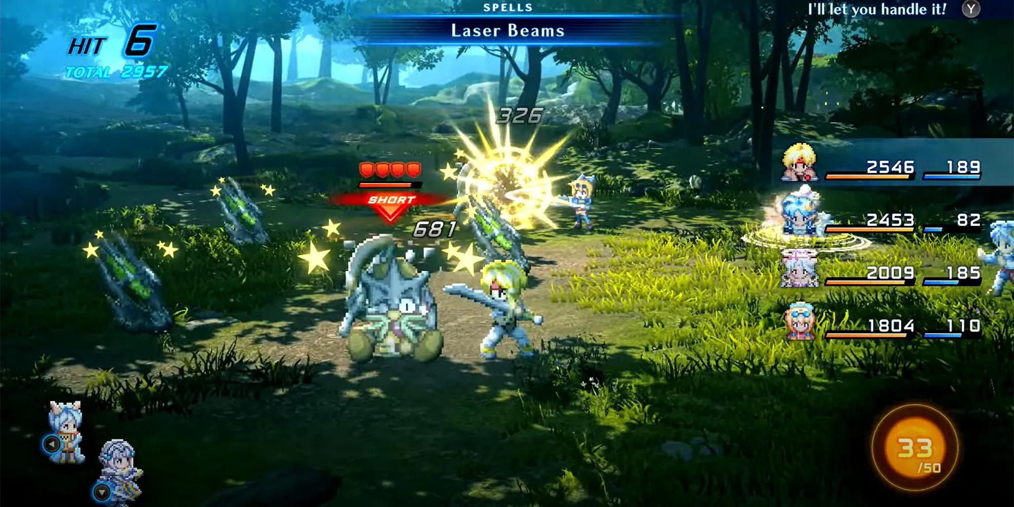Cảnh chiến đấu của Claude trong Star Ocean: The Second Story R.