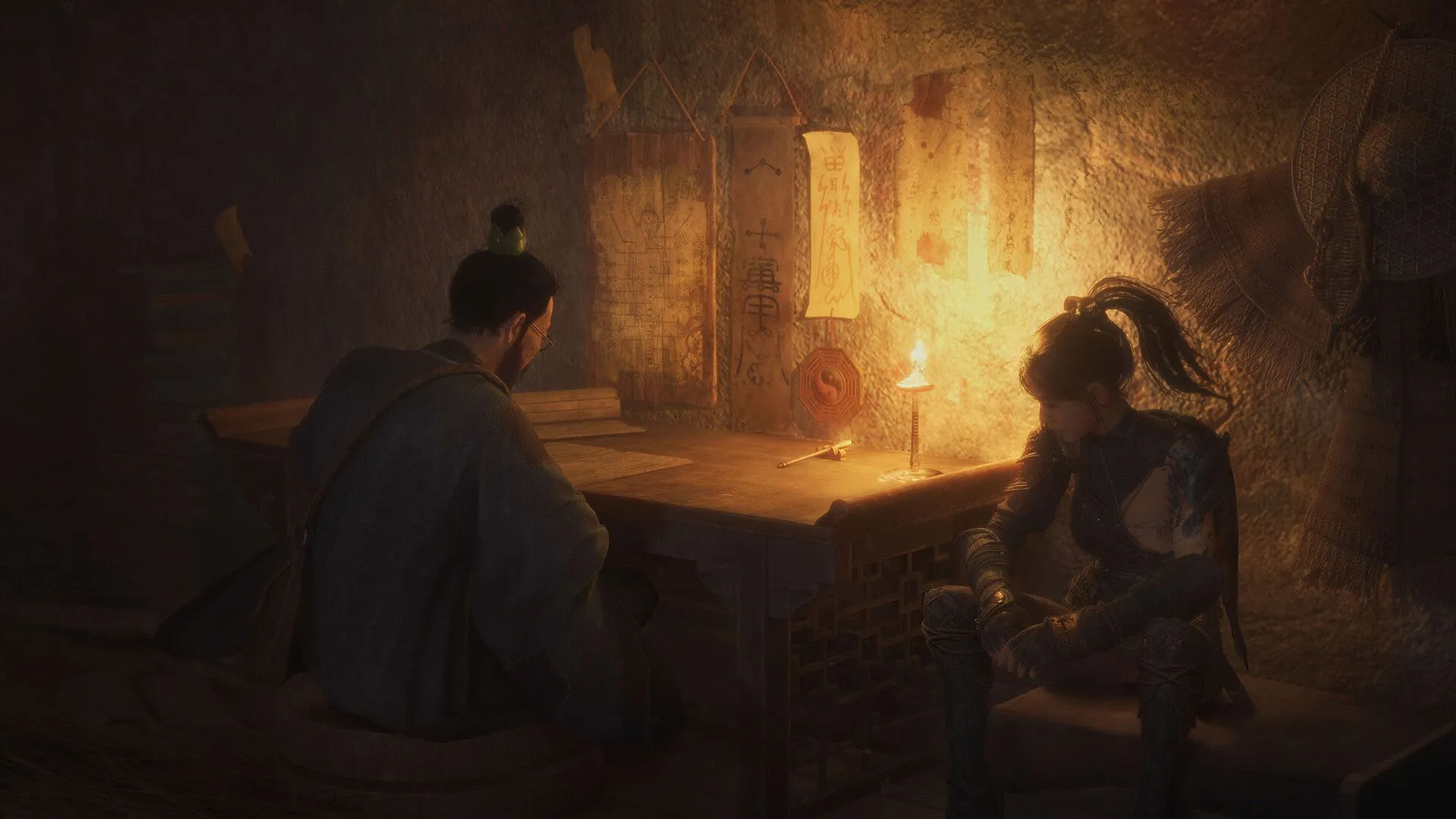 Cảnh chiến đấu kịch tính trong Wuchang: Fallen Feathers, làm nổi bật yếu tố hành động và thiết kế quái vật ấn tượng.