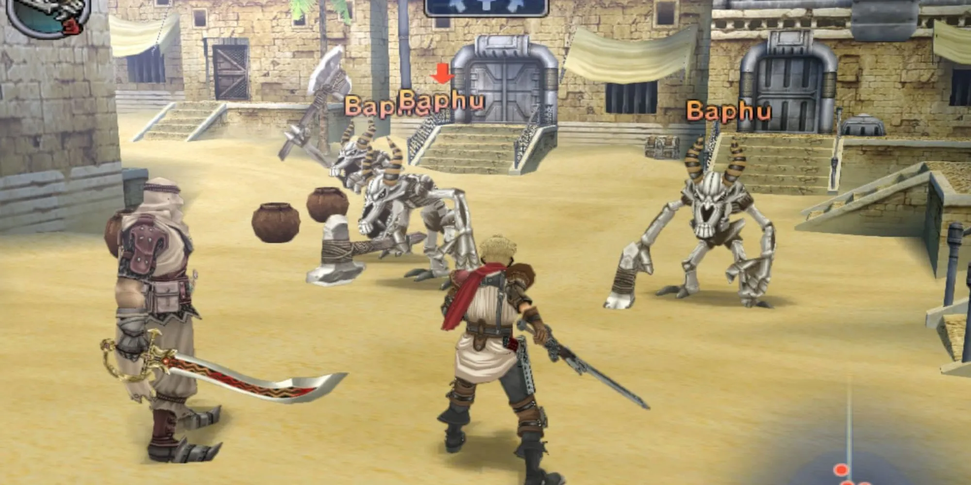 Cảnh combat trong game Rogue Galaxy