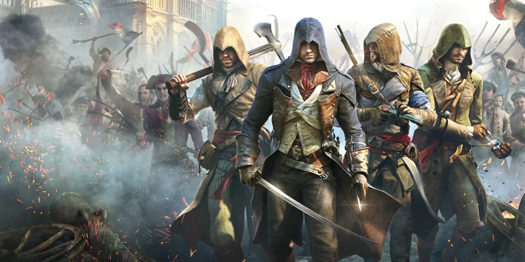Cảnh game Assassin's Creed Unity tái hiện Paris trong Cách mạng Pháp