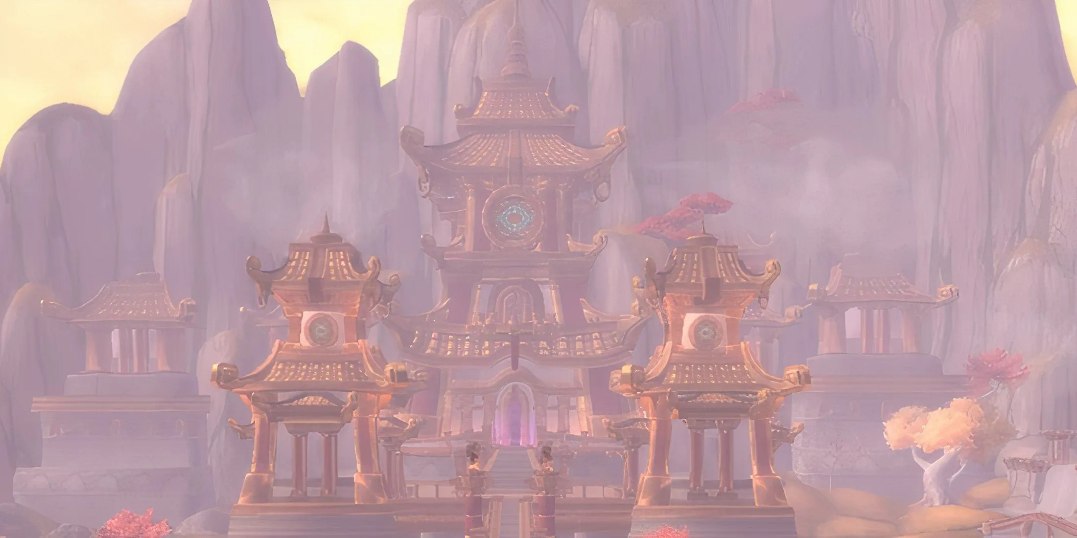 Cung Điện Mogu'shan uy nghi, trung tâm hành chính và chiến lược của Horde và Alliance trong WoW Mists of Pandaria